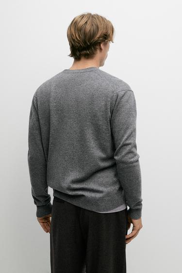 100% wool knit button cardigan — Medium Grey 5