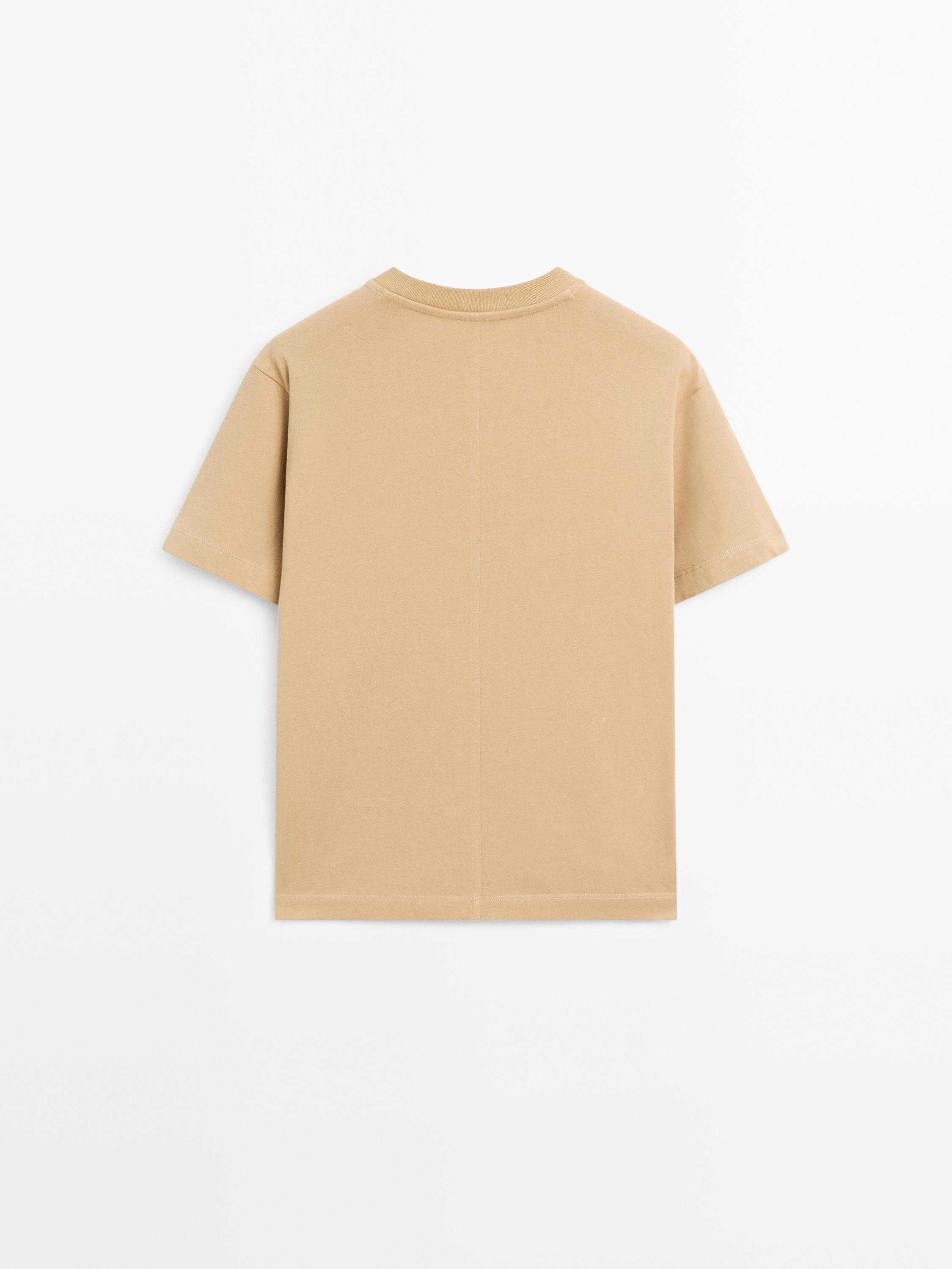 Kortærmet T-shirt i 100% bomuld