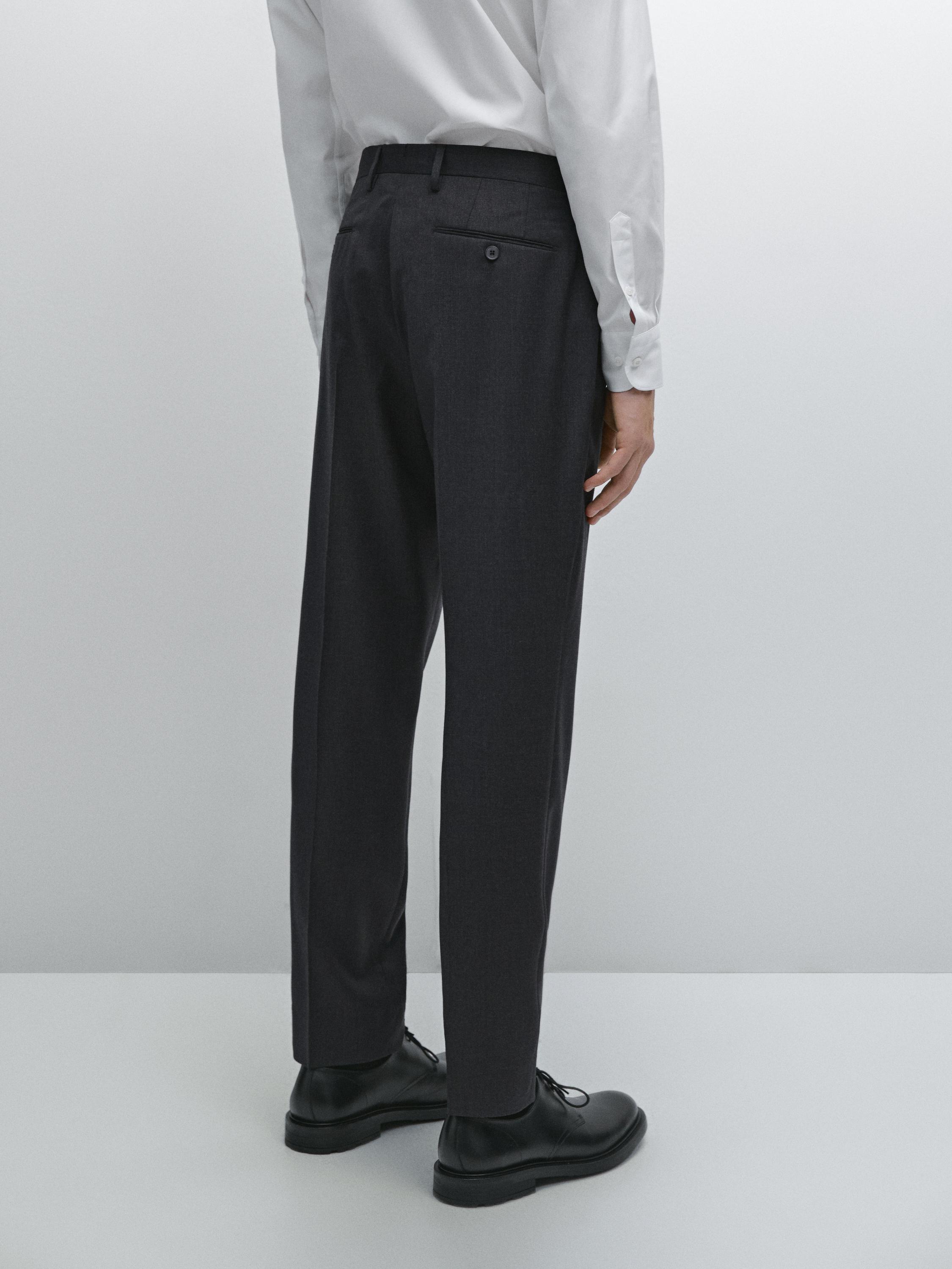 100% wool suit trousers