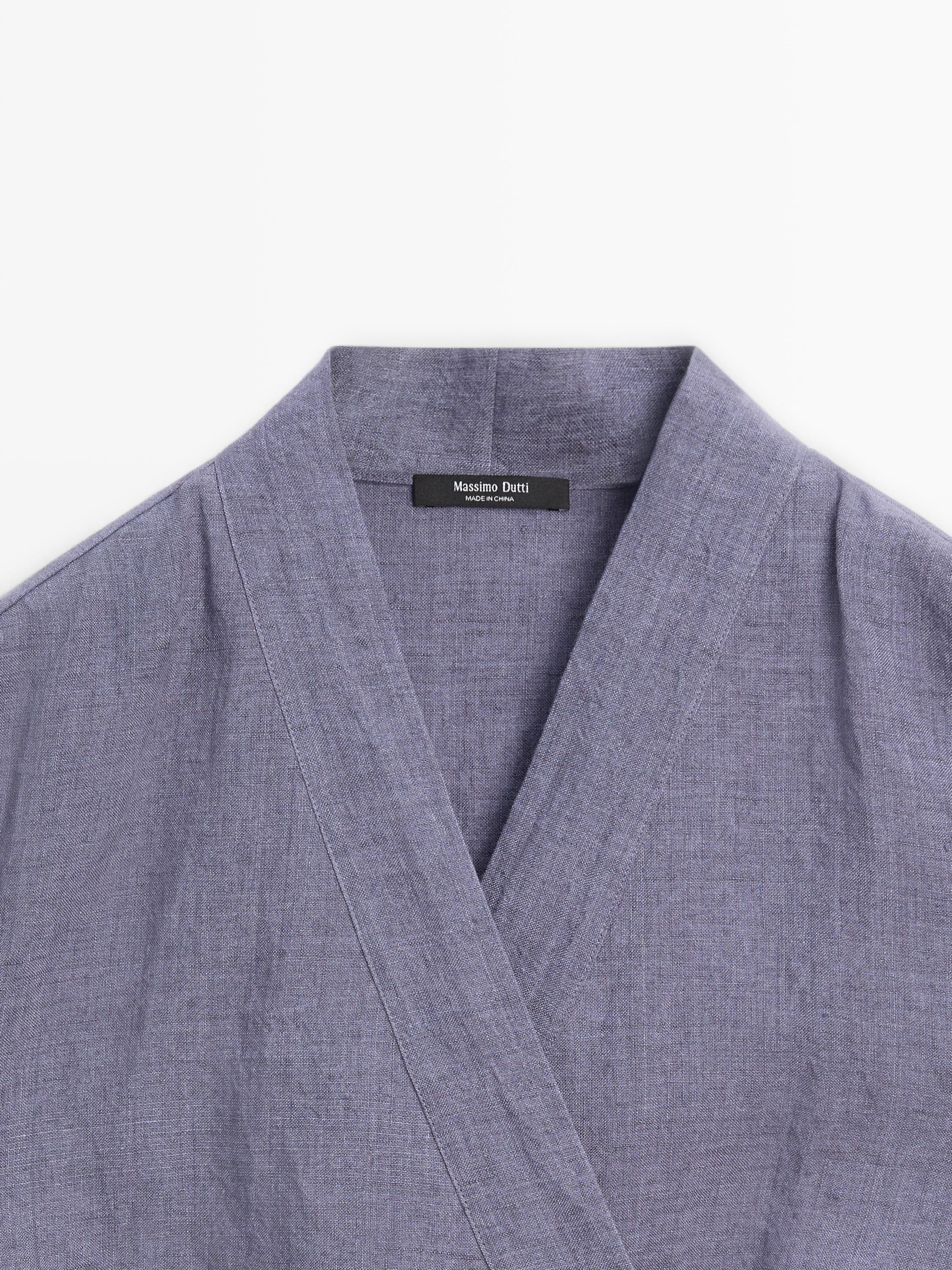 100% linen crossover waistcoat