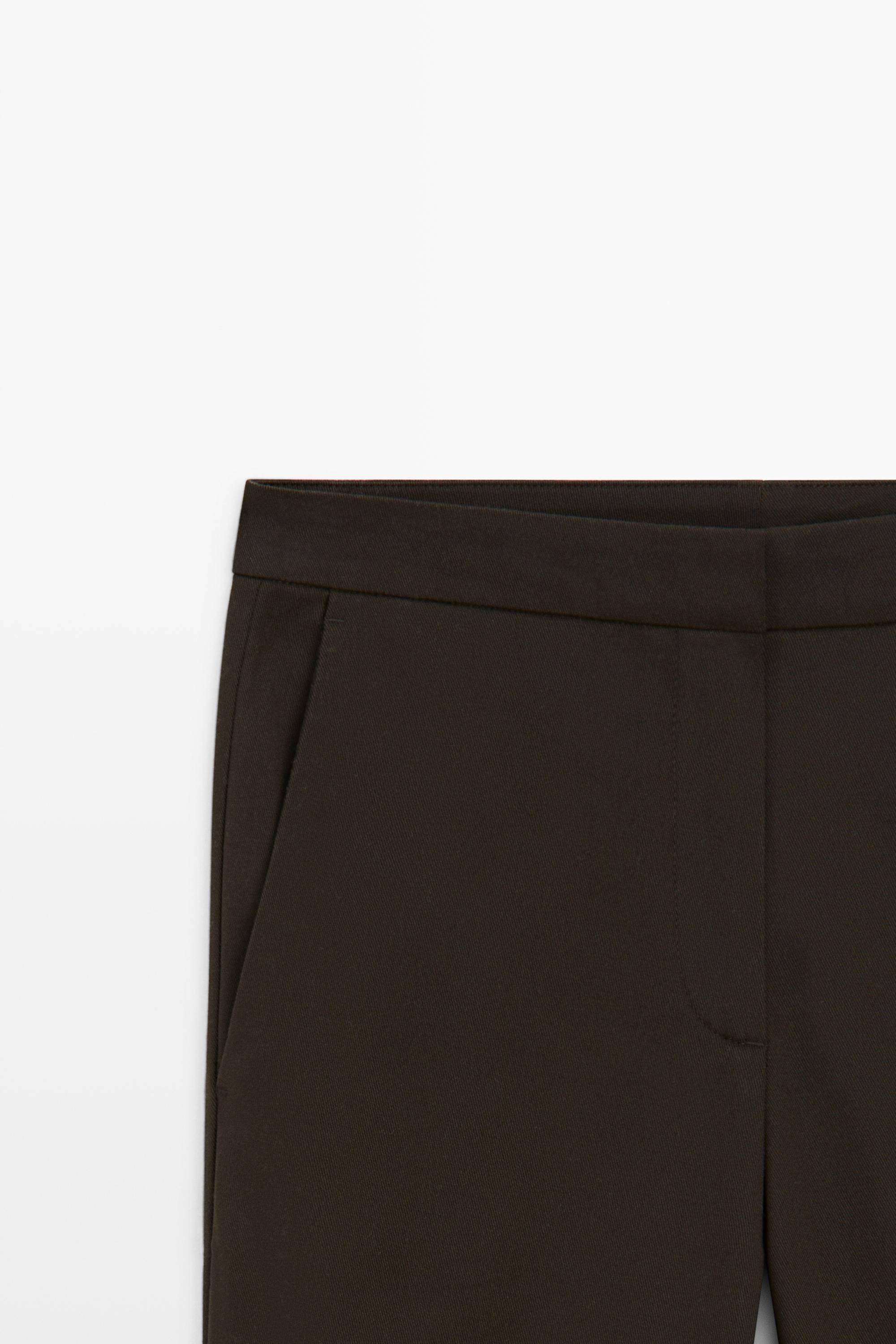 Stretch kick flare pants — Chocolate