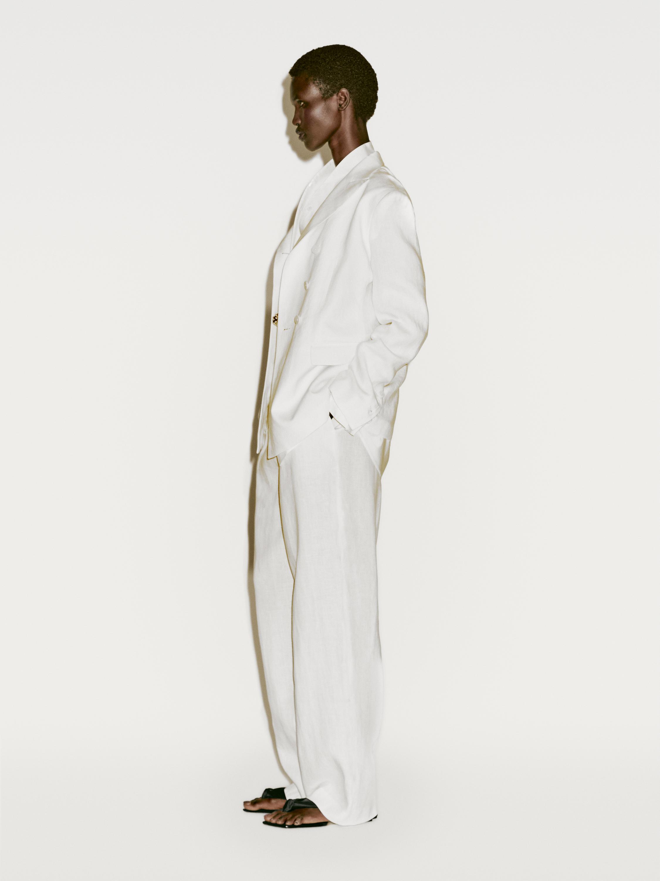 Straight-leg flowing trousers with dart detail - Limited Edition