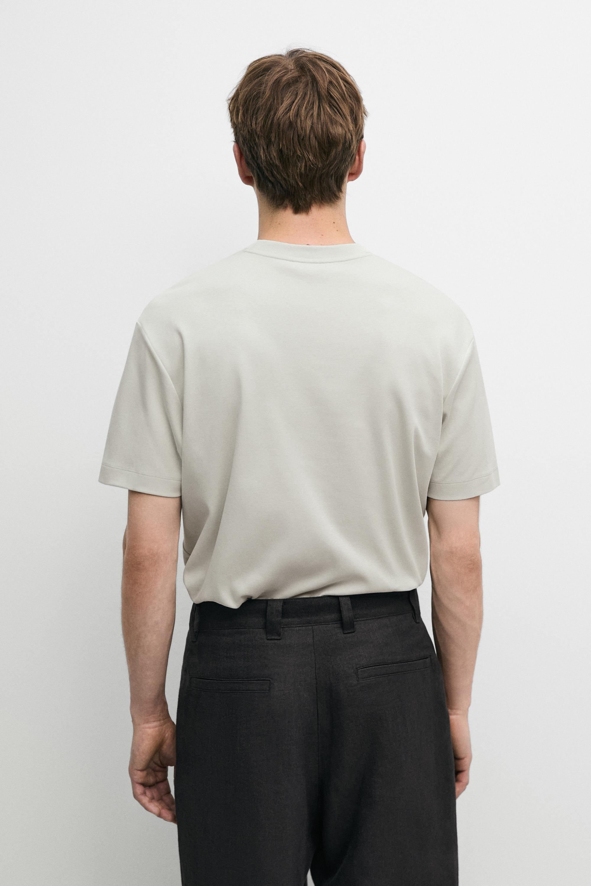 100% cotton short sleeve T-shirt — FADED SKY BLUE