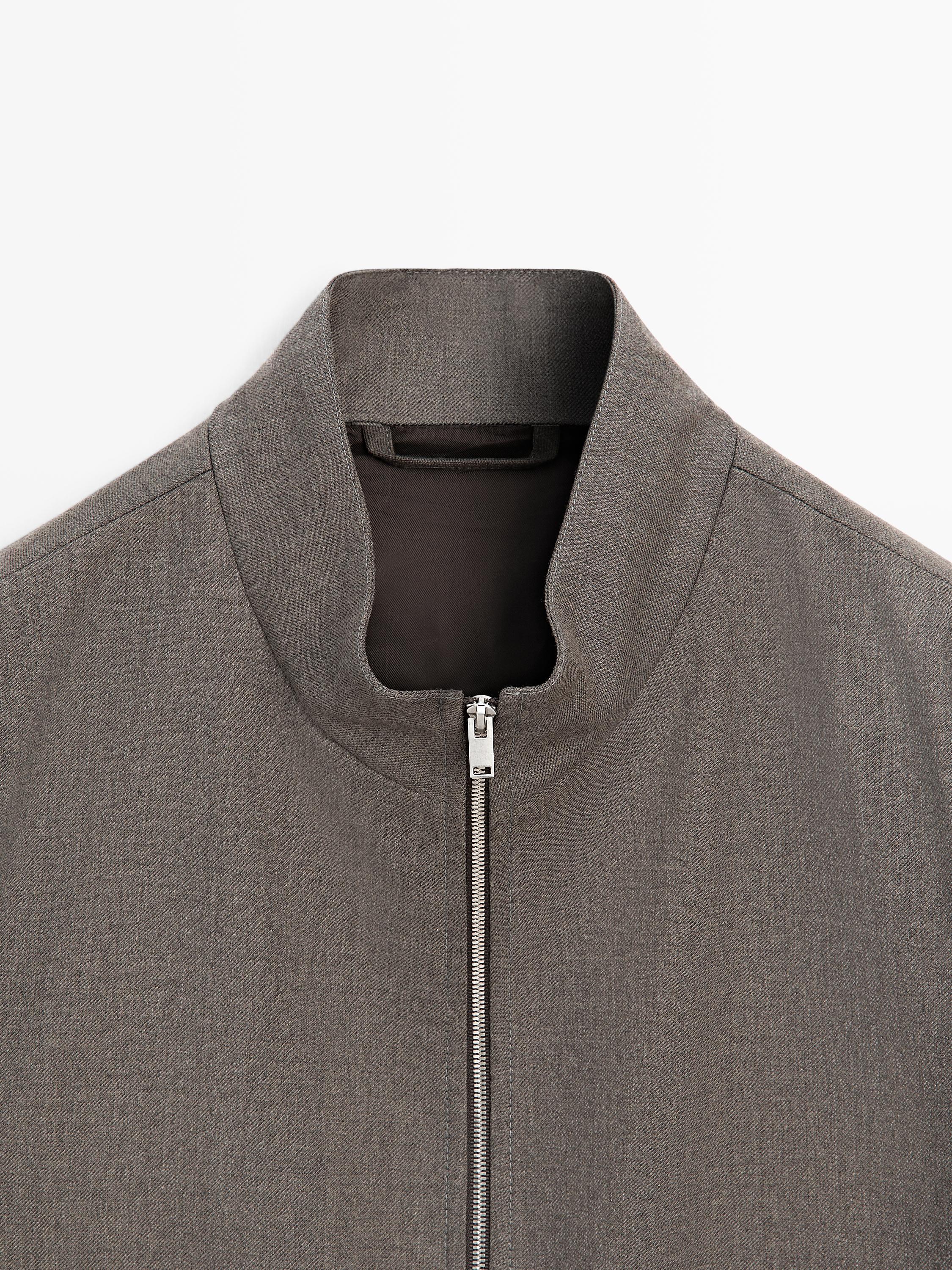 Cool wool blend jacket — MEDIUM ECRU