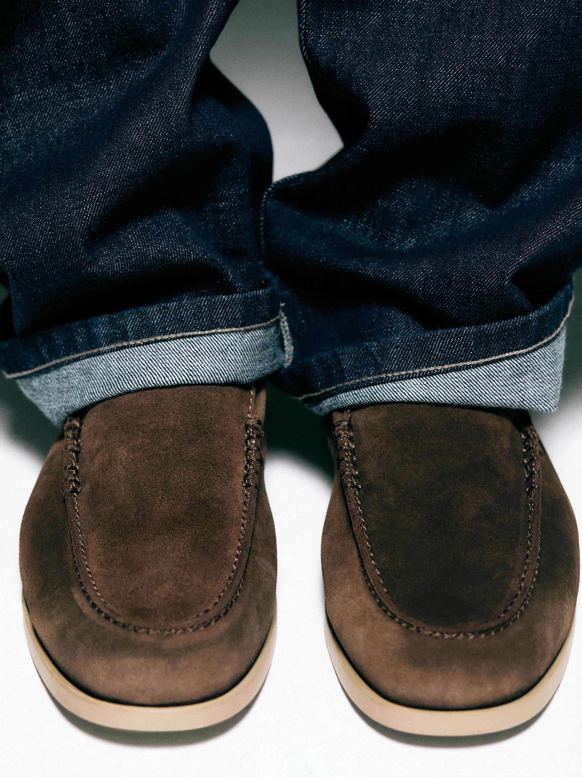 Soft split leather loafers — OCHRE