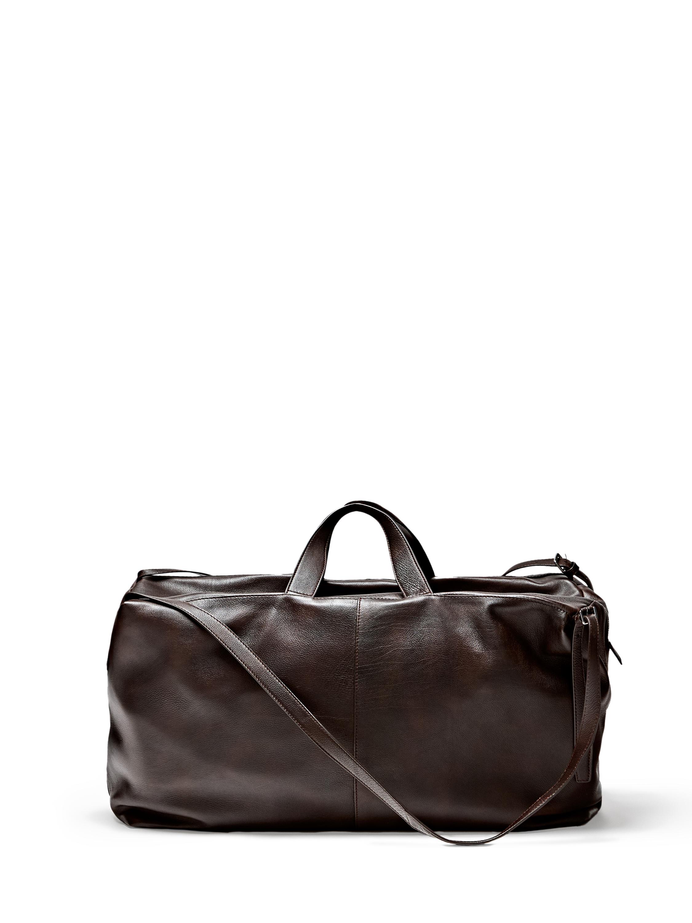 Nappa leather maxi duffle bag — BROWN