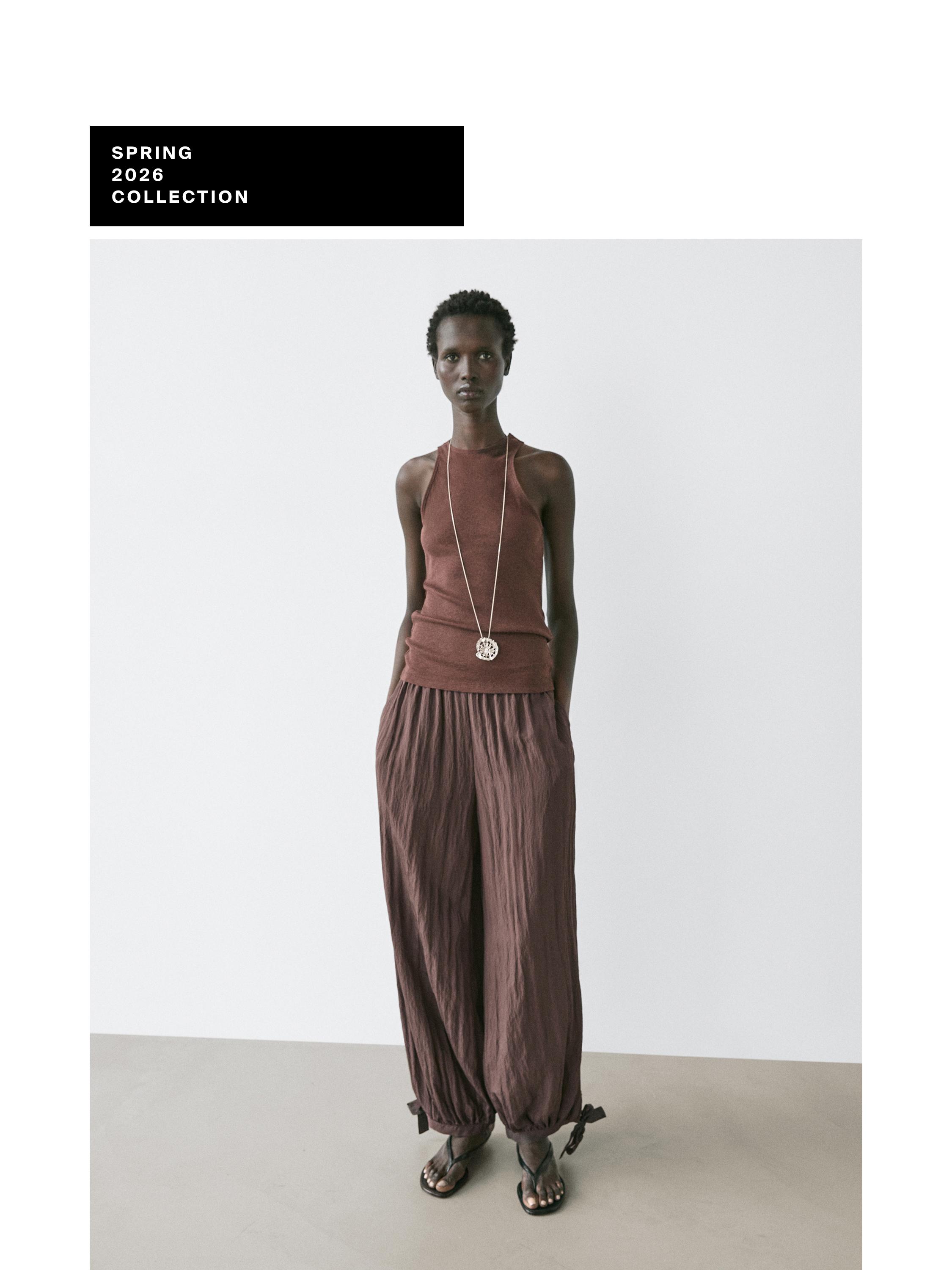 flowing draped pants — MOLE BROWN