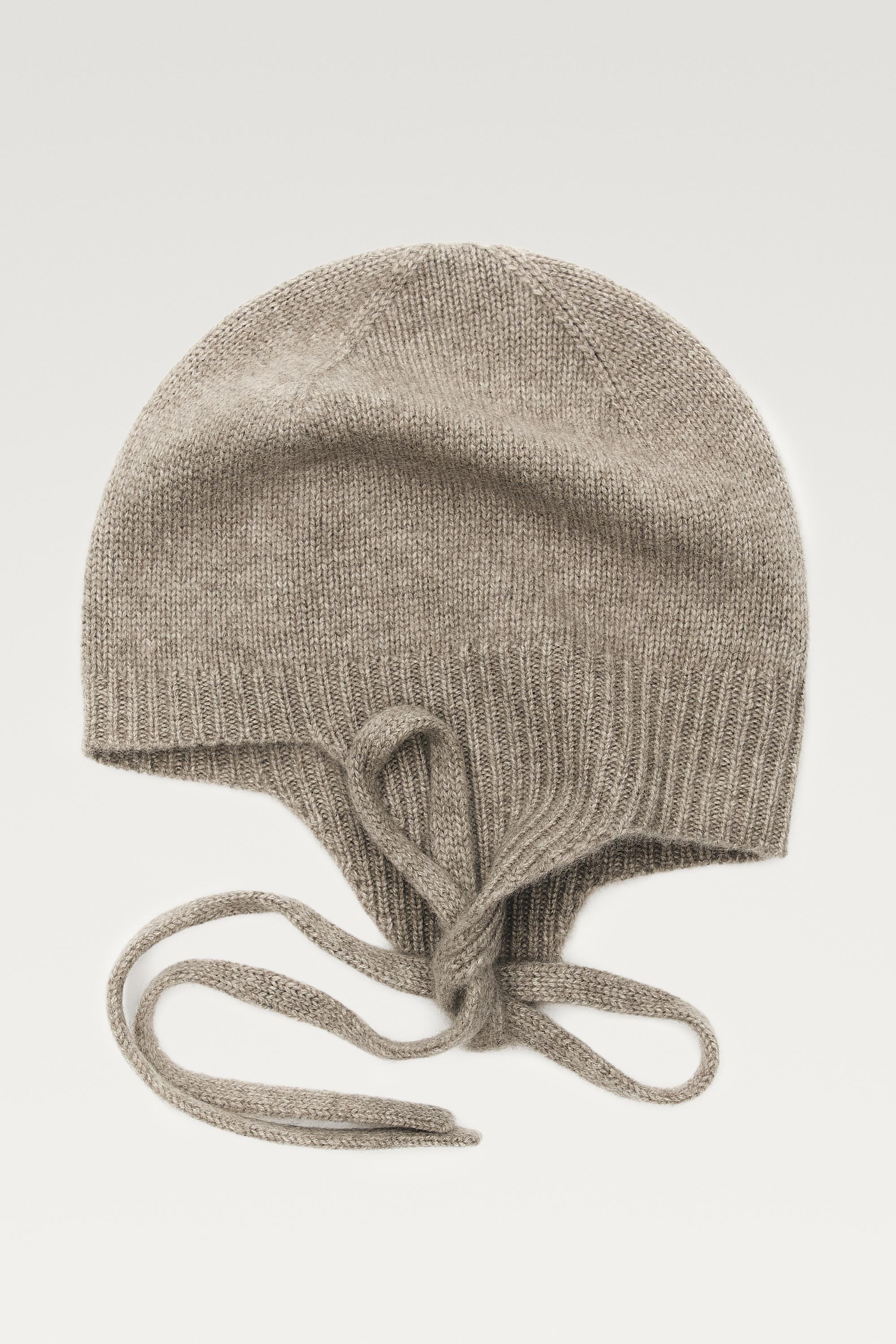 100% cashmere tie-detail beanie — Washed