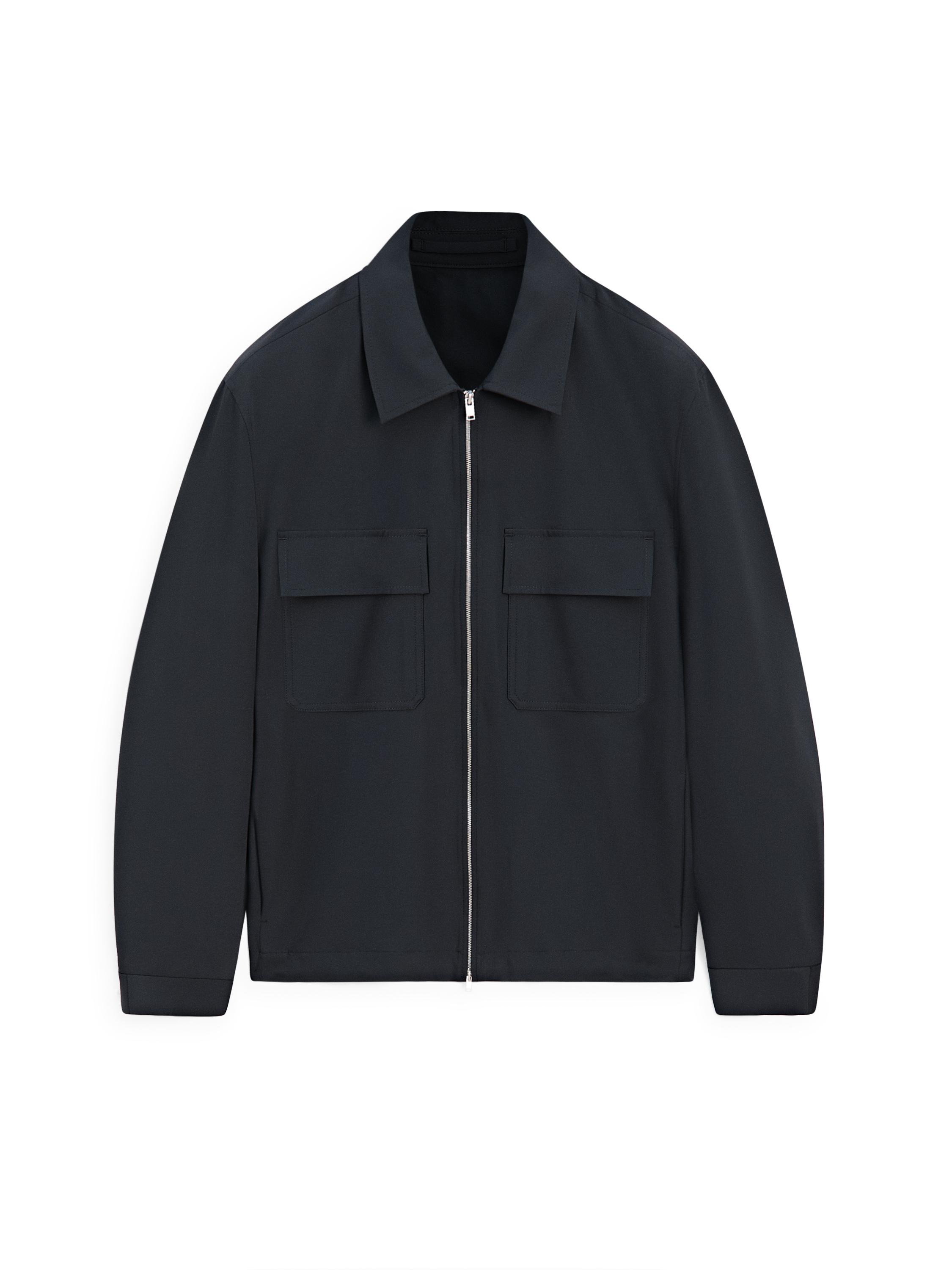 Technical jacket with pocket detail — NAVY BLUE