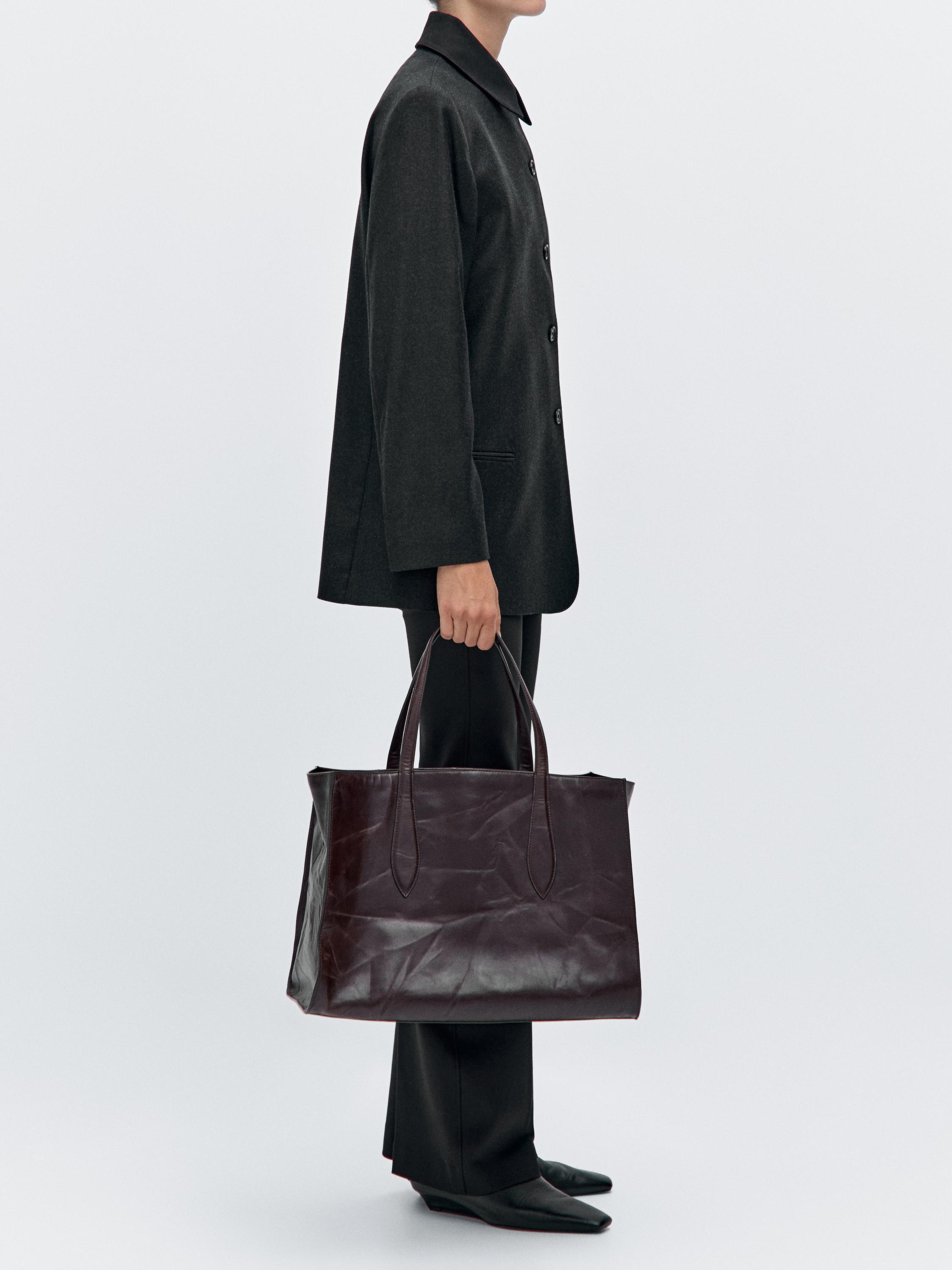 Crackled nappa leather maxi MD ICON bag · Brown · Bagsâ Andâ