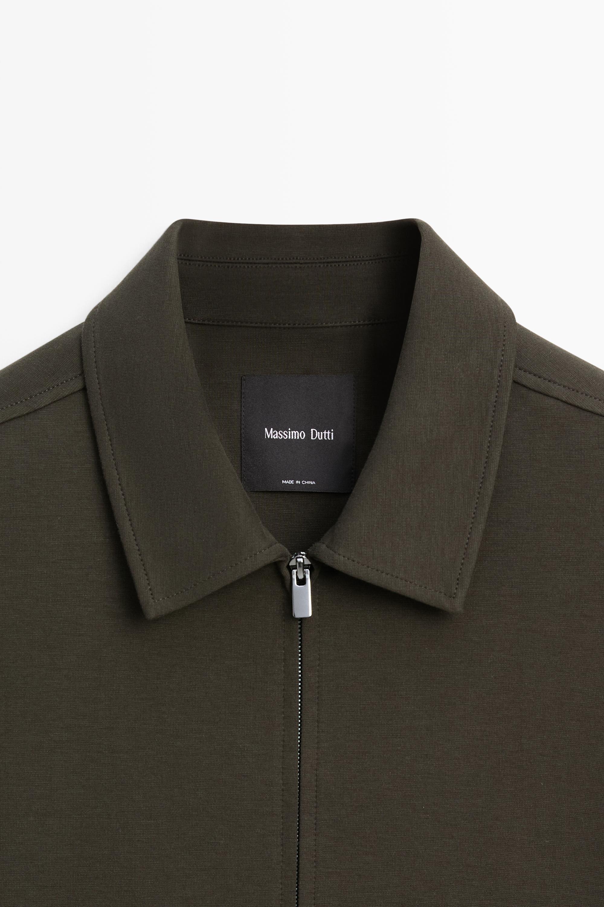 Cotton blend short jacket — DARK KHAKI