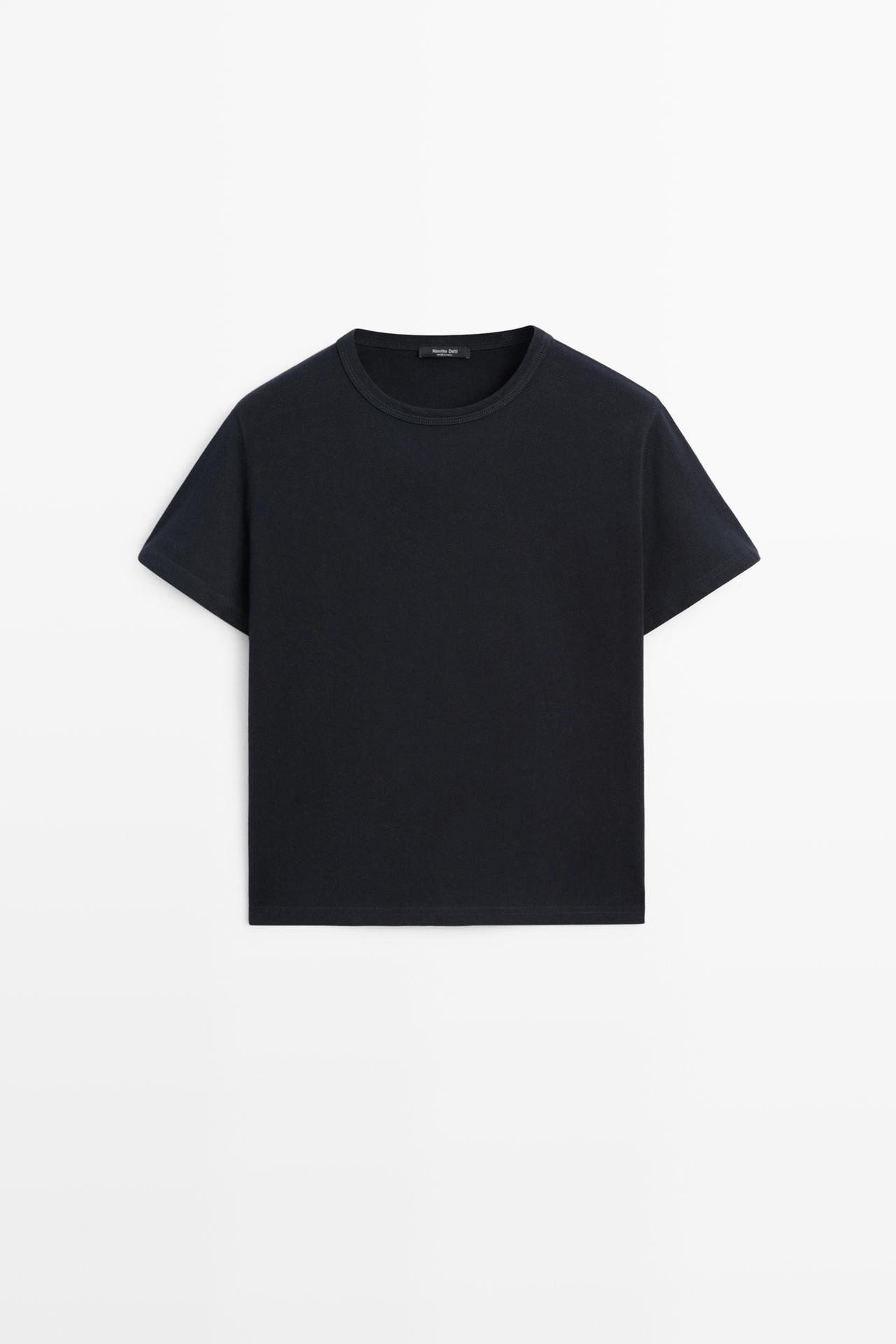 100% cotton short sleeve T-shirt — NAVY BLUE