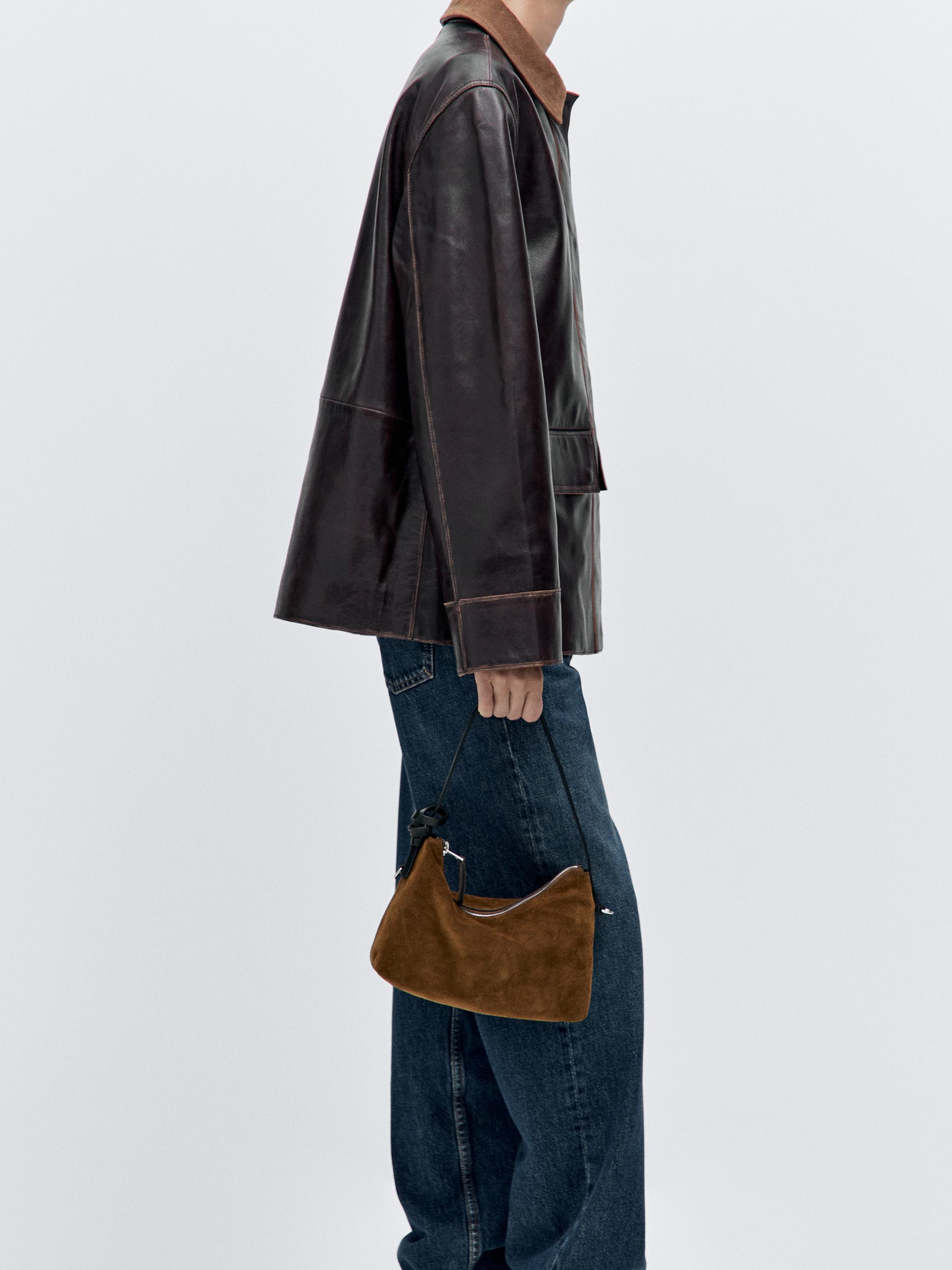 Petit sac en croûte de cuir