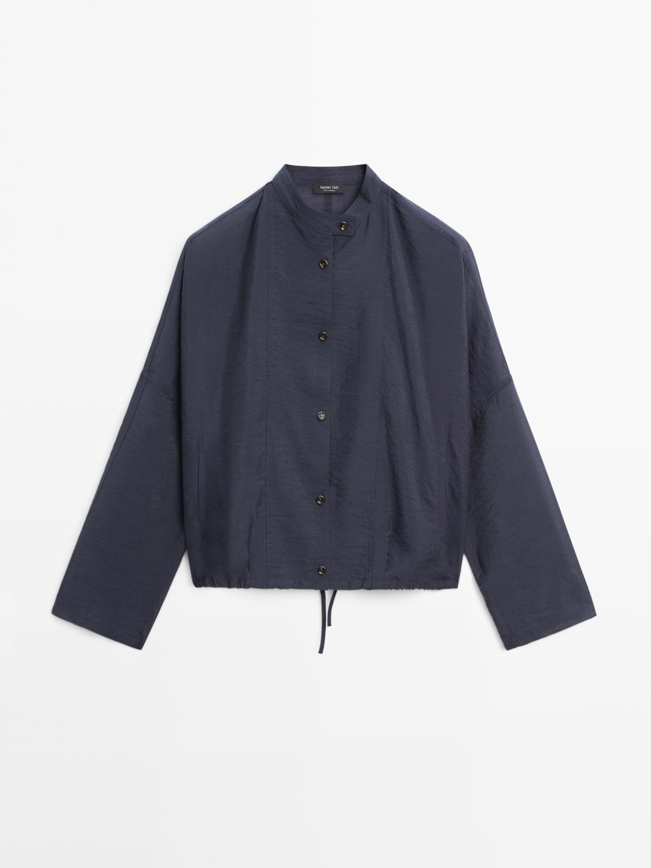 Bomber cuello mao detalle botones