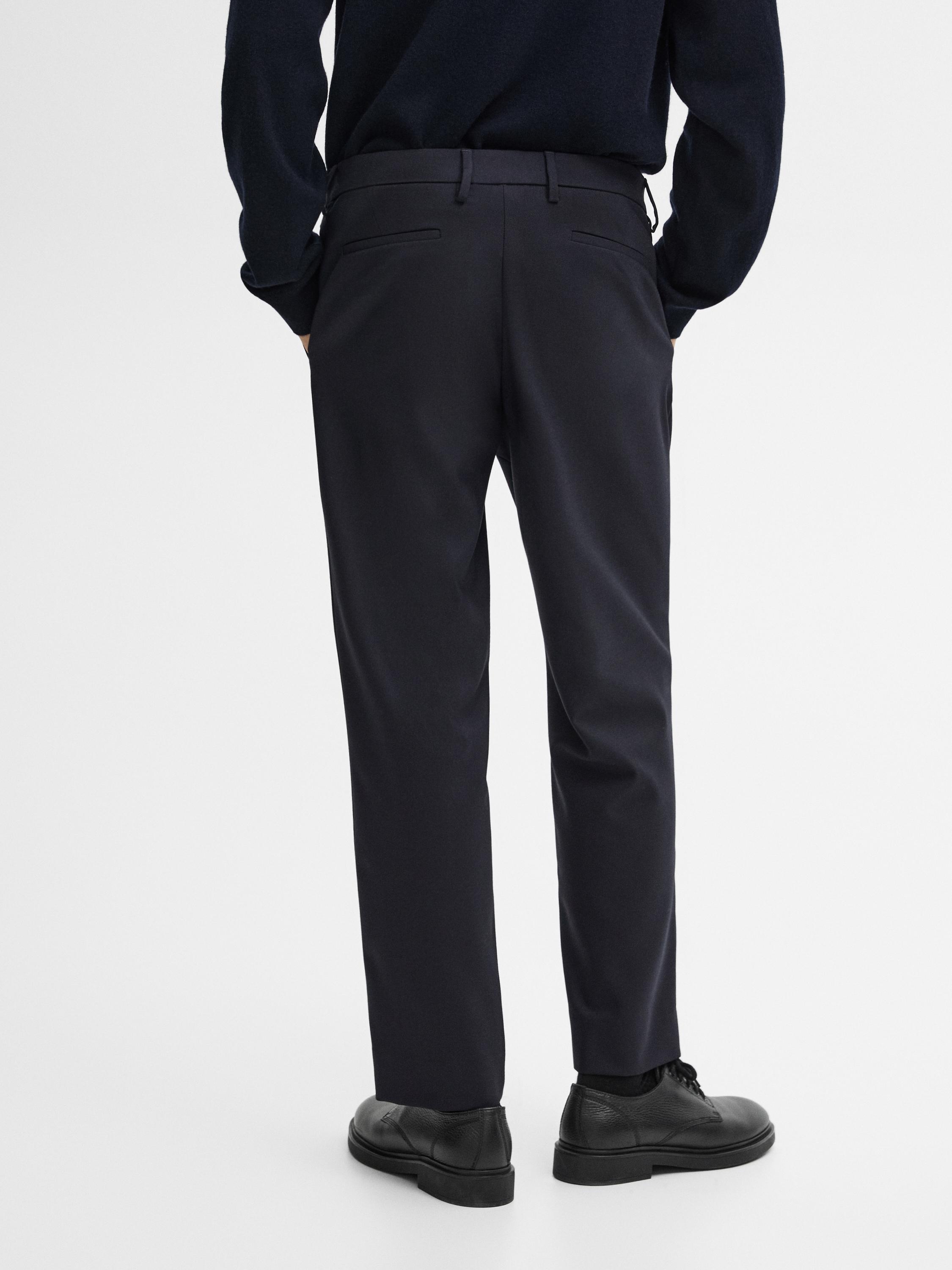 Twill trousers with wool