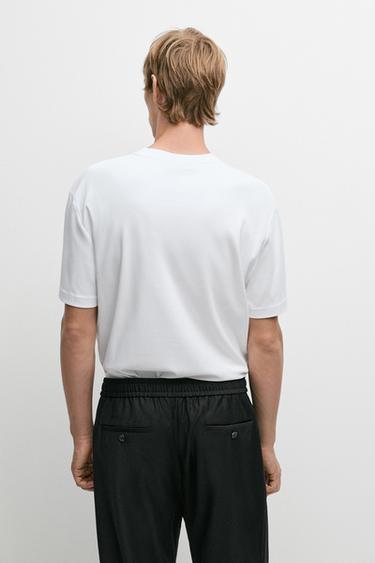 Short sleeve seam detail T-shirt — WHITE 5