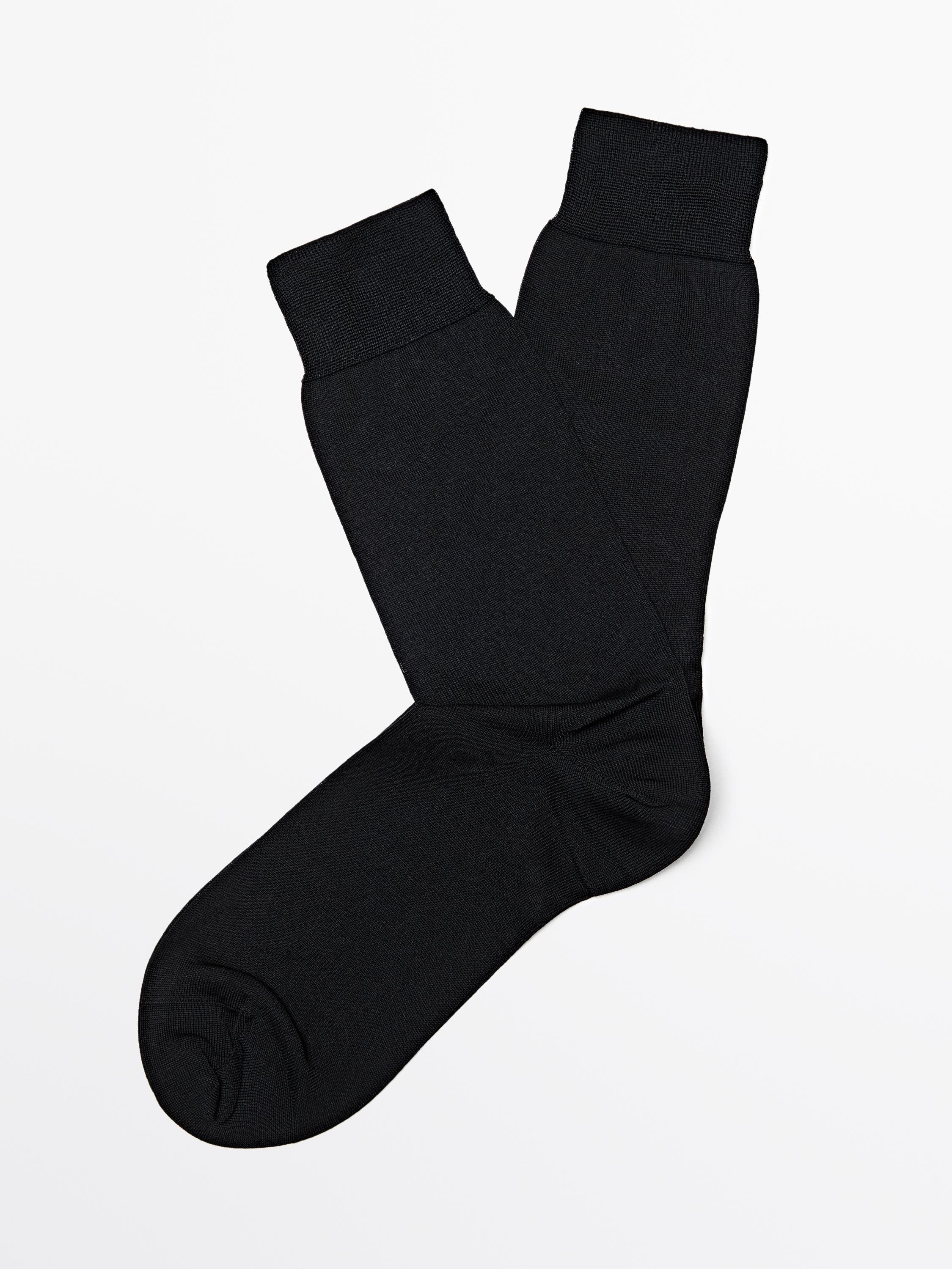 Plain smart socks — BLACK