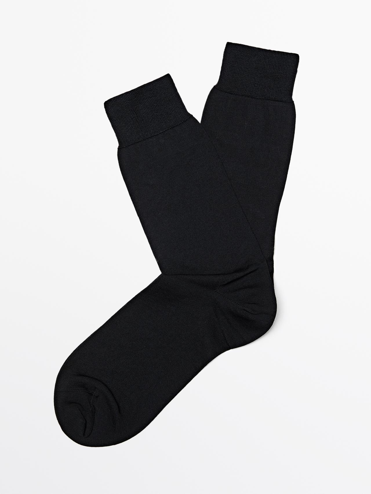 Plain smart socks — BLACK