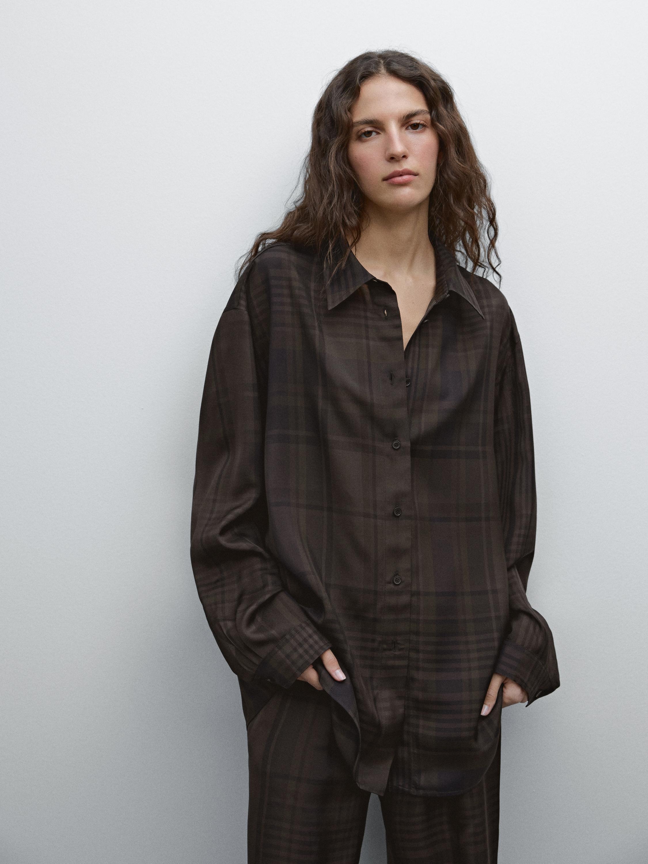 Sobrecamisa larga cuadros