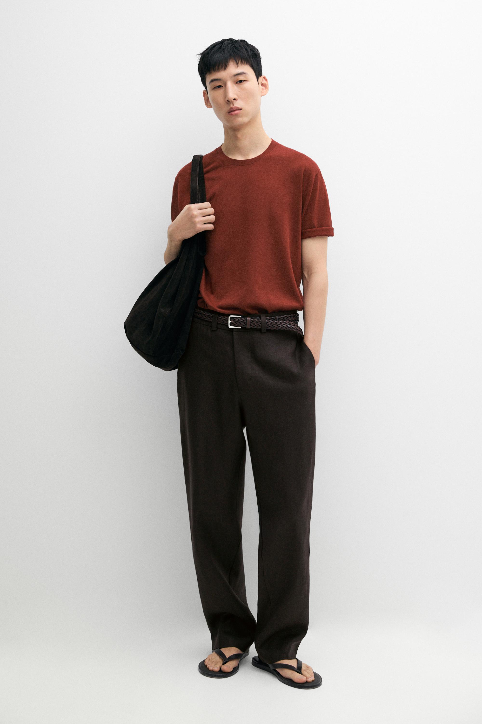 Total look 100% linen pants