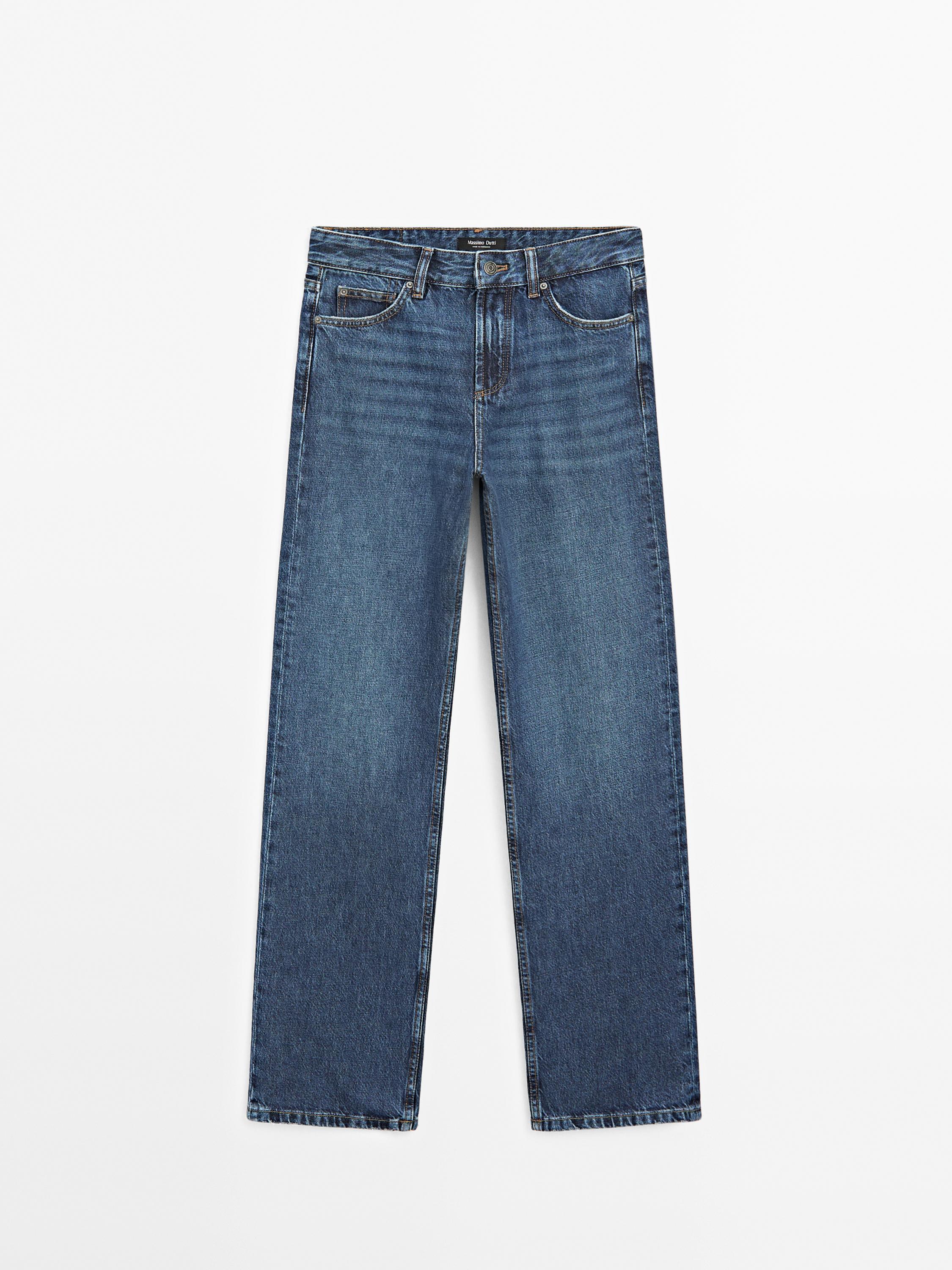 Τζιν παντελόνι straight fit με κανονική μέση