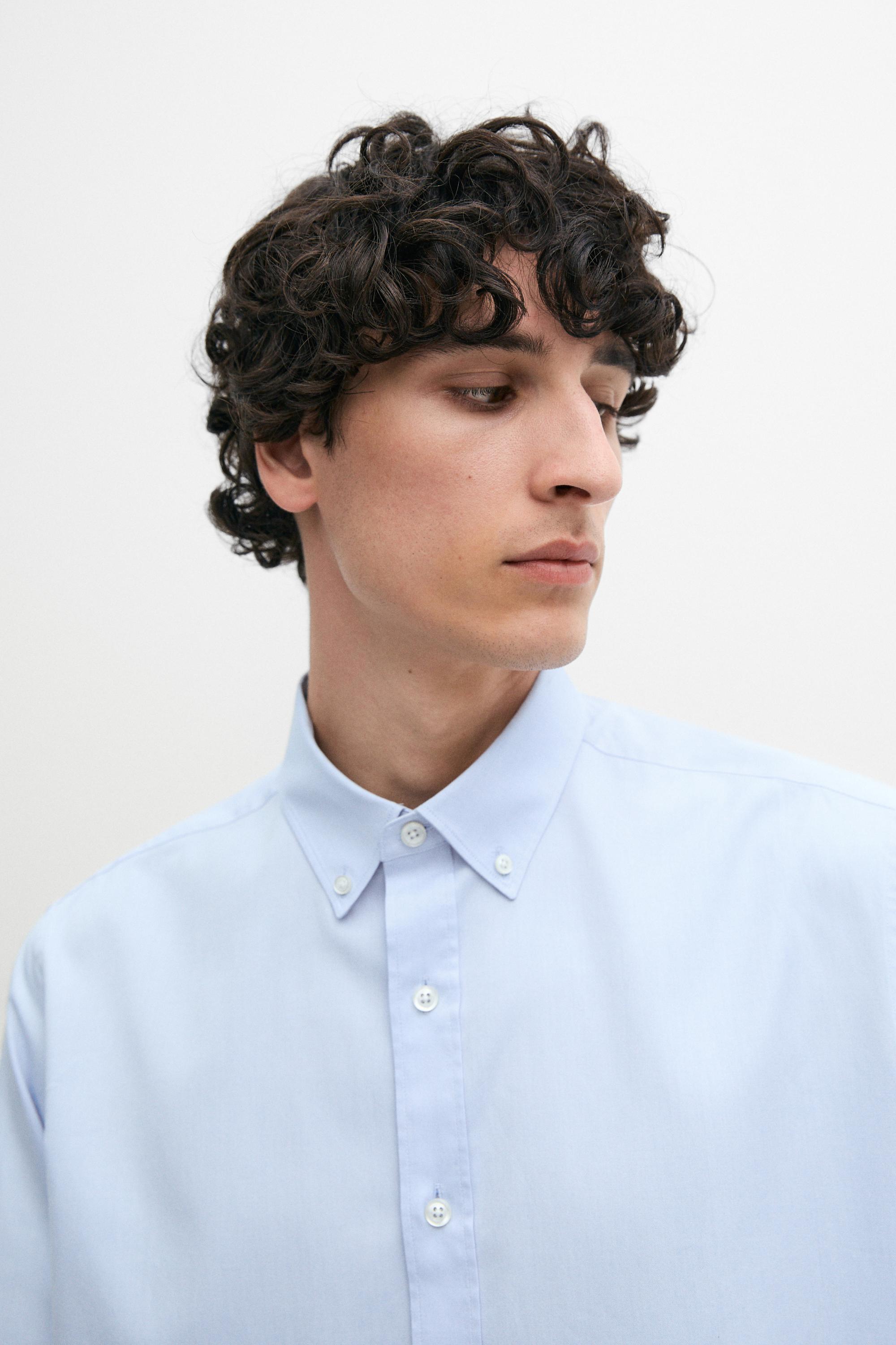 Regular fit Oxford shirt — Sky blue