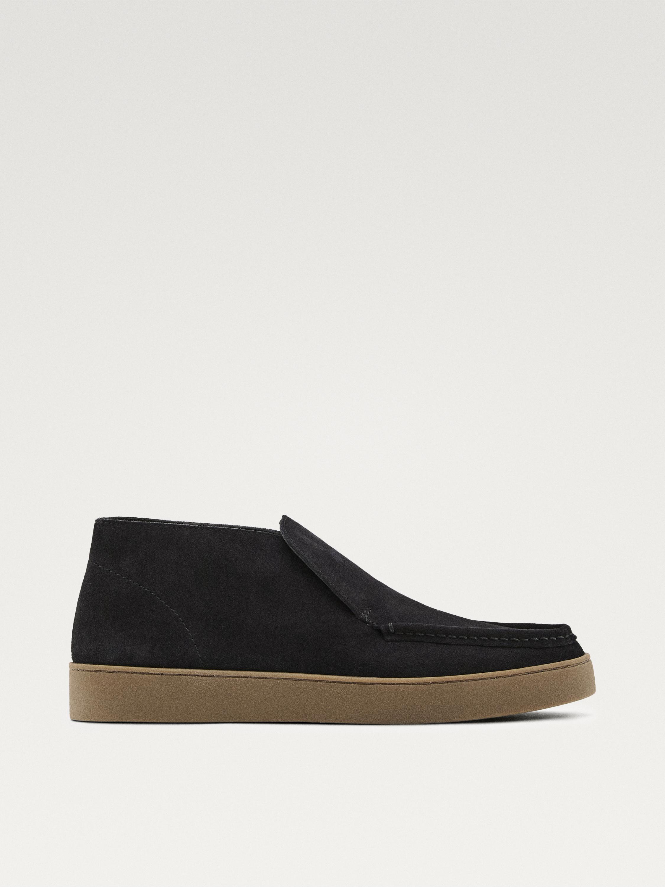 Splitsuède schoenen in laars-stijl