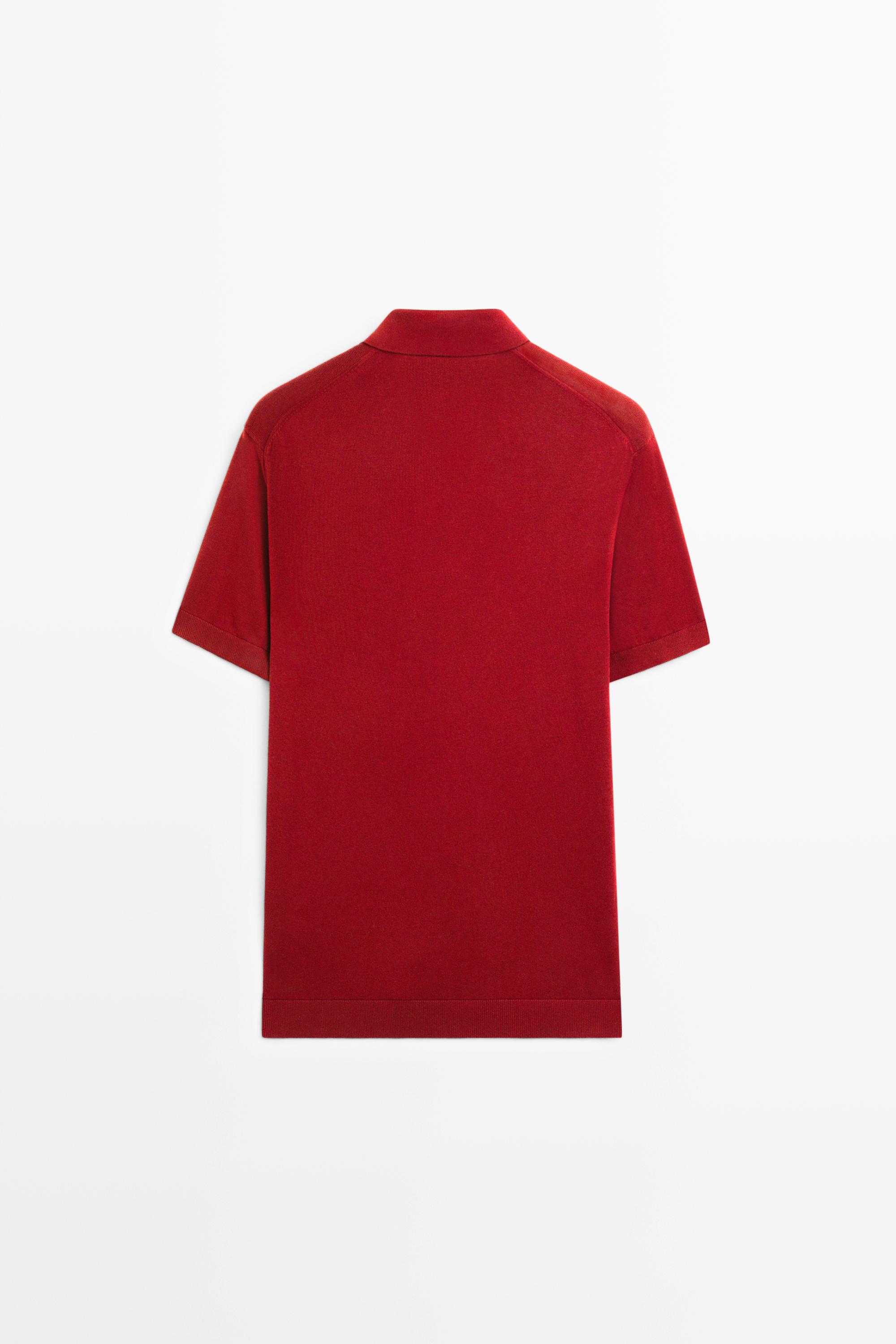 100% cotton knit polo sweater