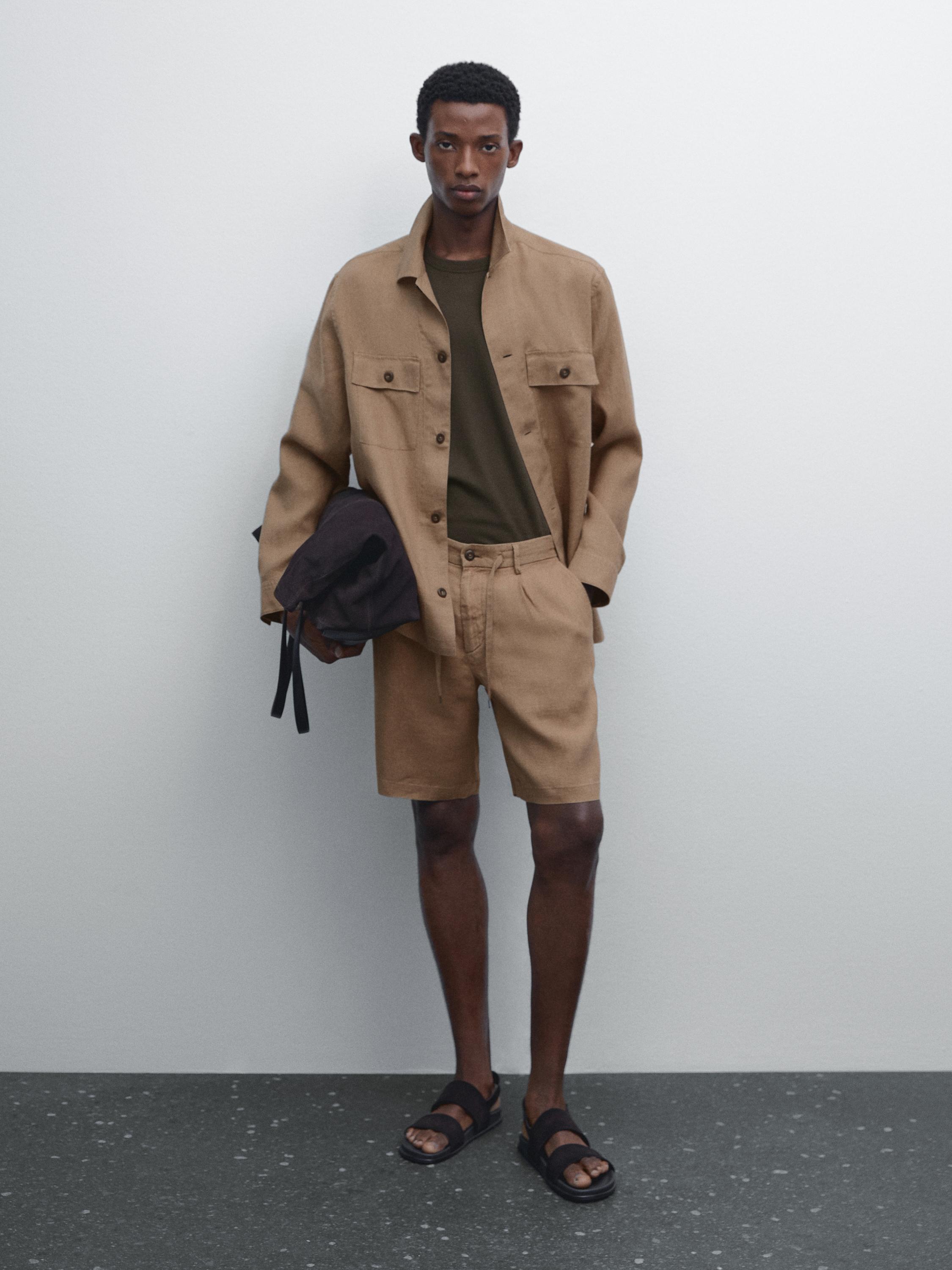 100% linen overshirt