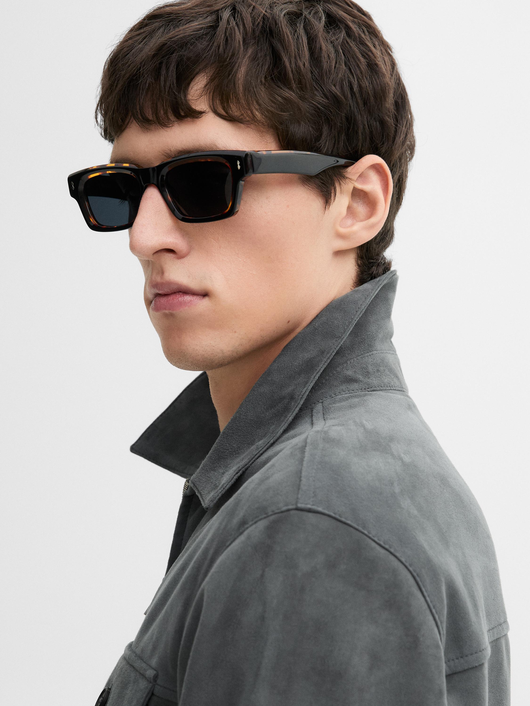 Short suede leather jacket
