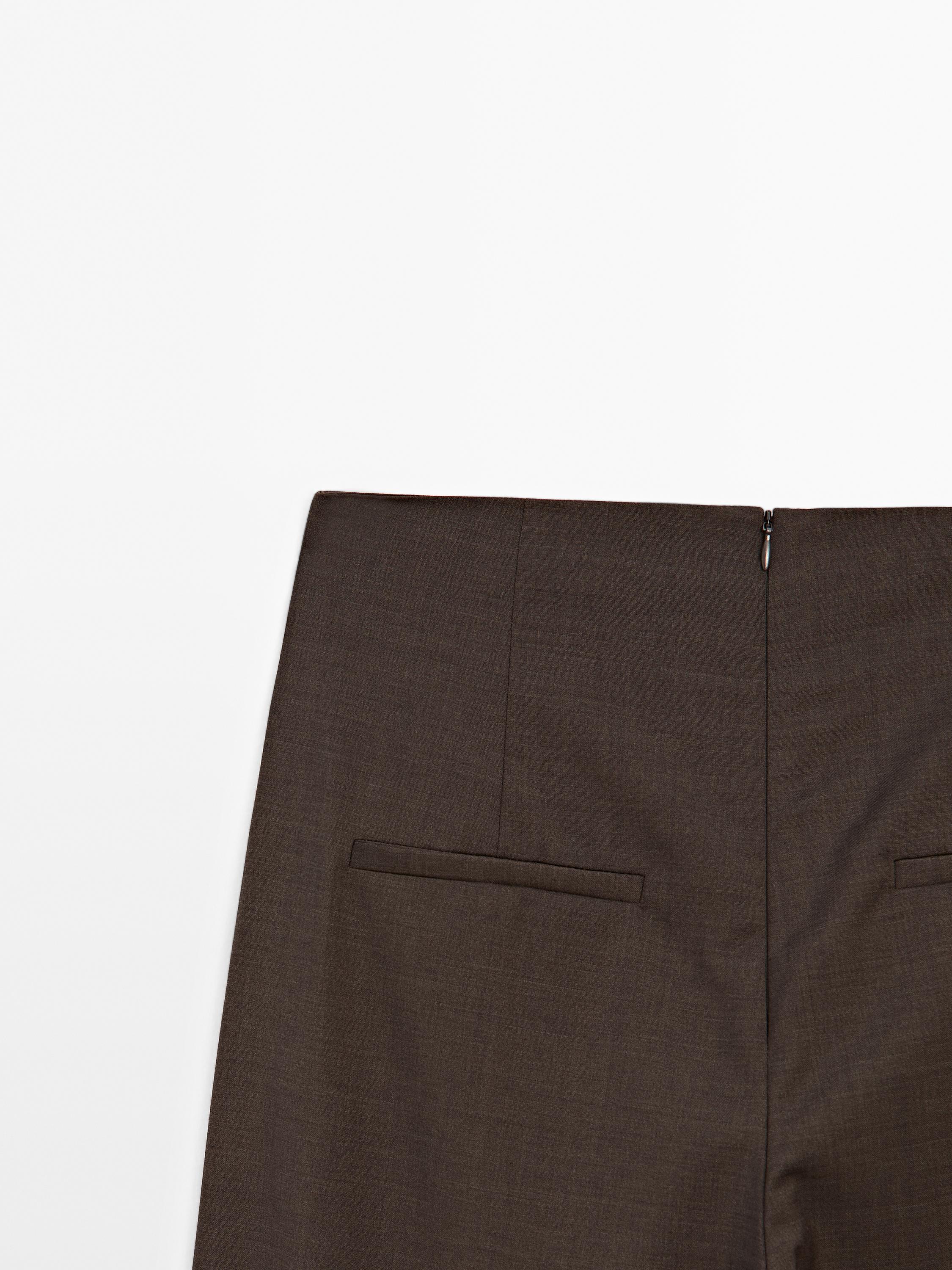 Pantalón pinzas ancho 100 % la - STUDIO