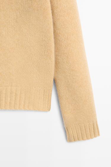 Knit 100% cashmere round neck sweater — Vanilla 7