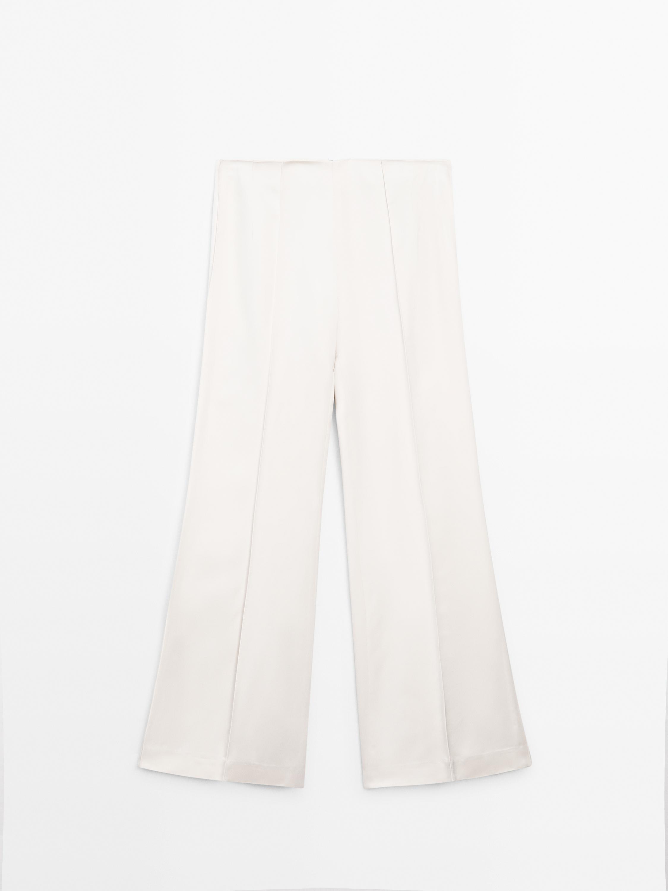 Flared crepe suit trousers