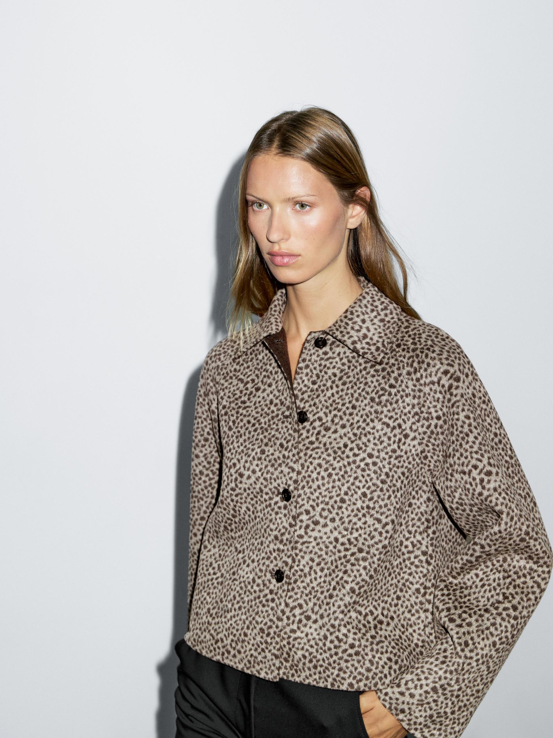 Cappotto Corto In Misto Lana - Marrone - M - Massimo Dutti - Femminile