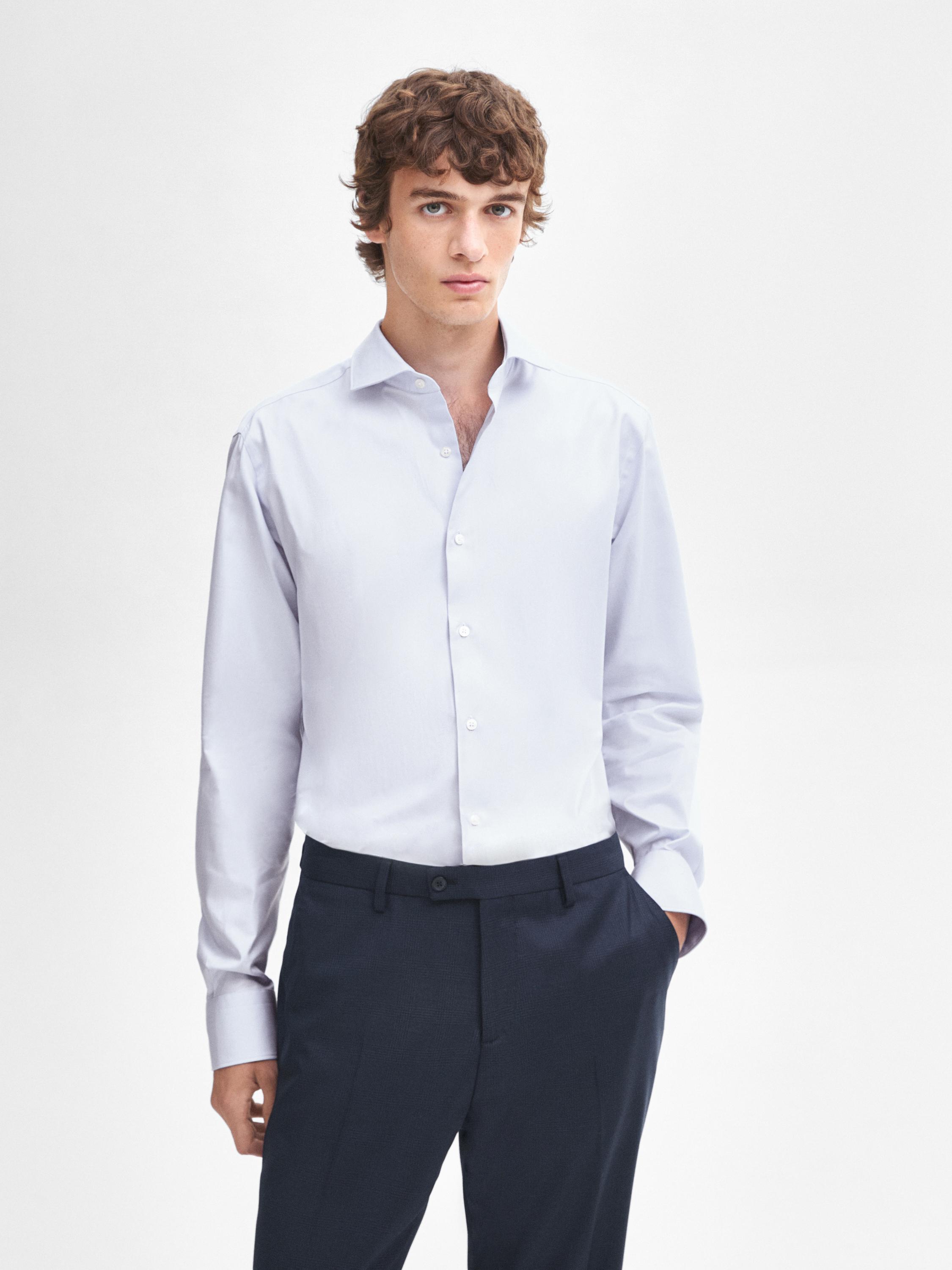 Camisa slim fit 100% algodón