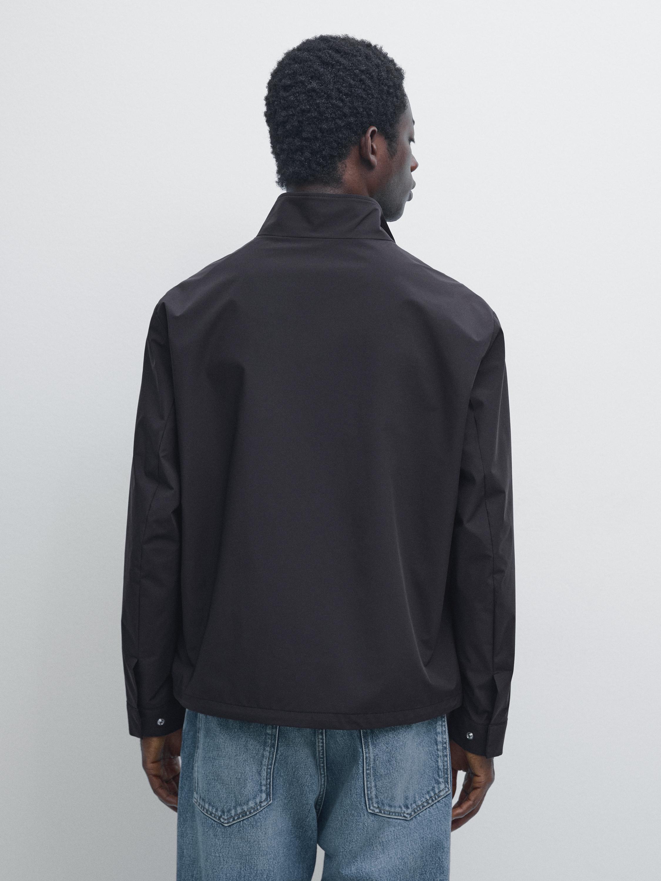 Two-way stretch fabric jacket — DARK NAVY