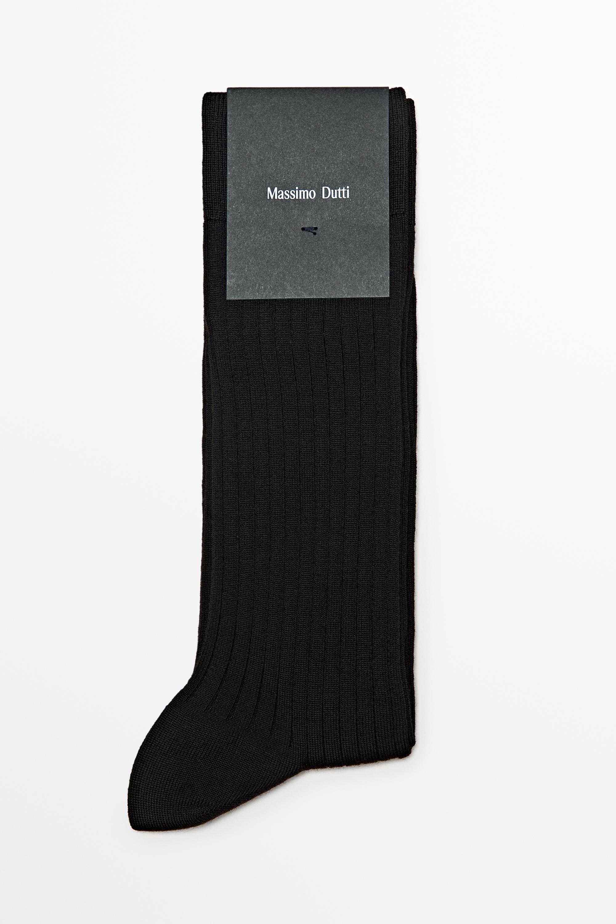 Chaussettes habillées côtelées
