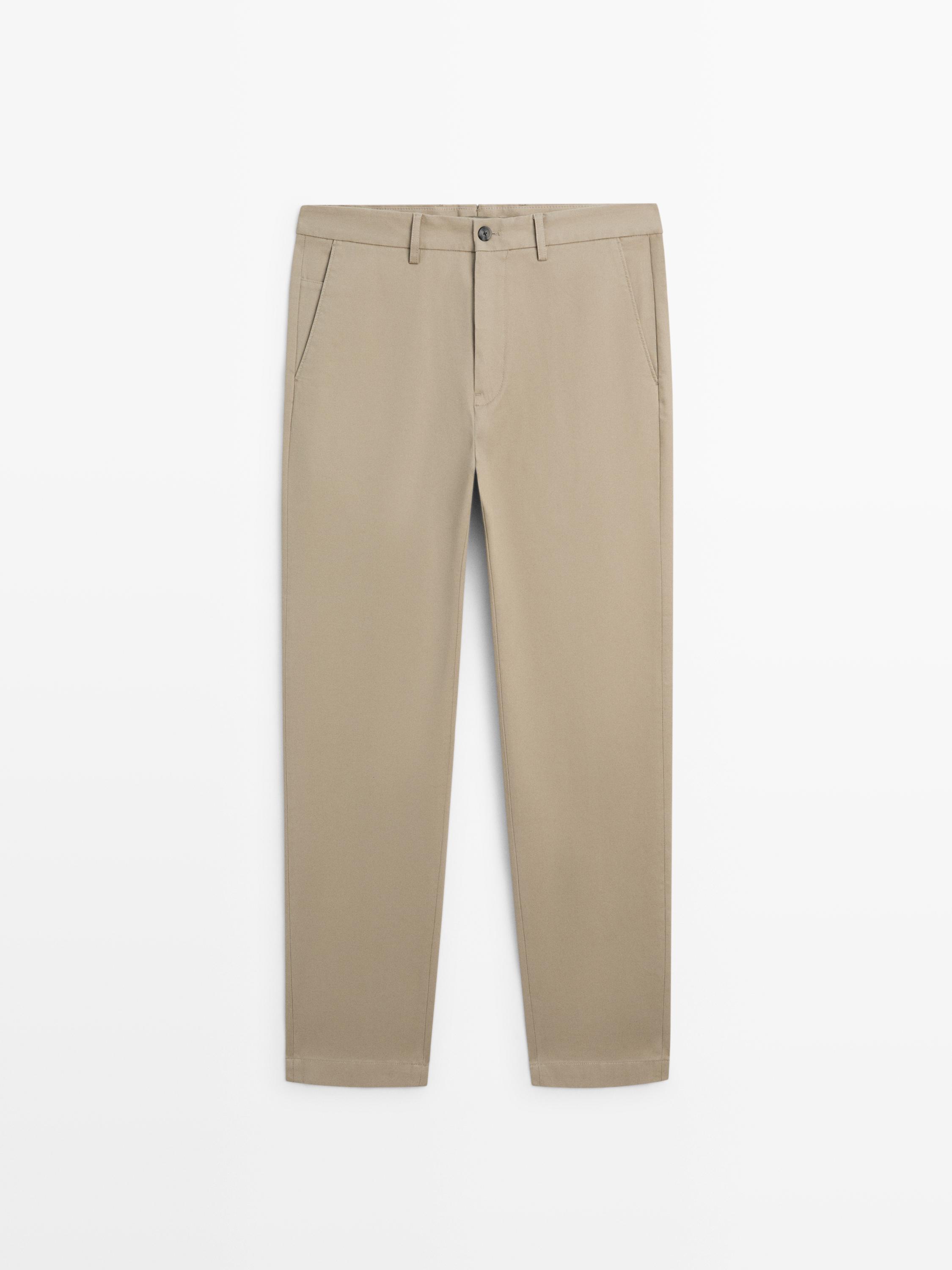 Pantalon tapered fit en coton