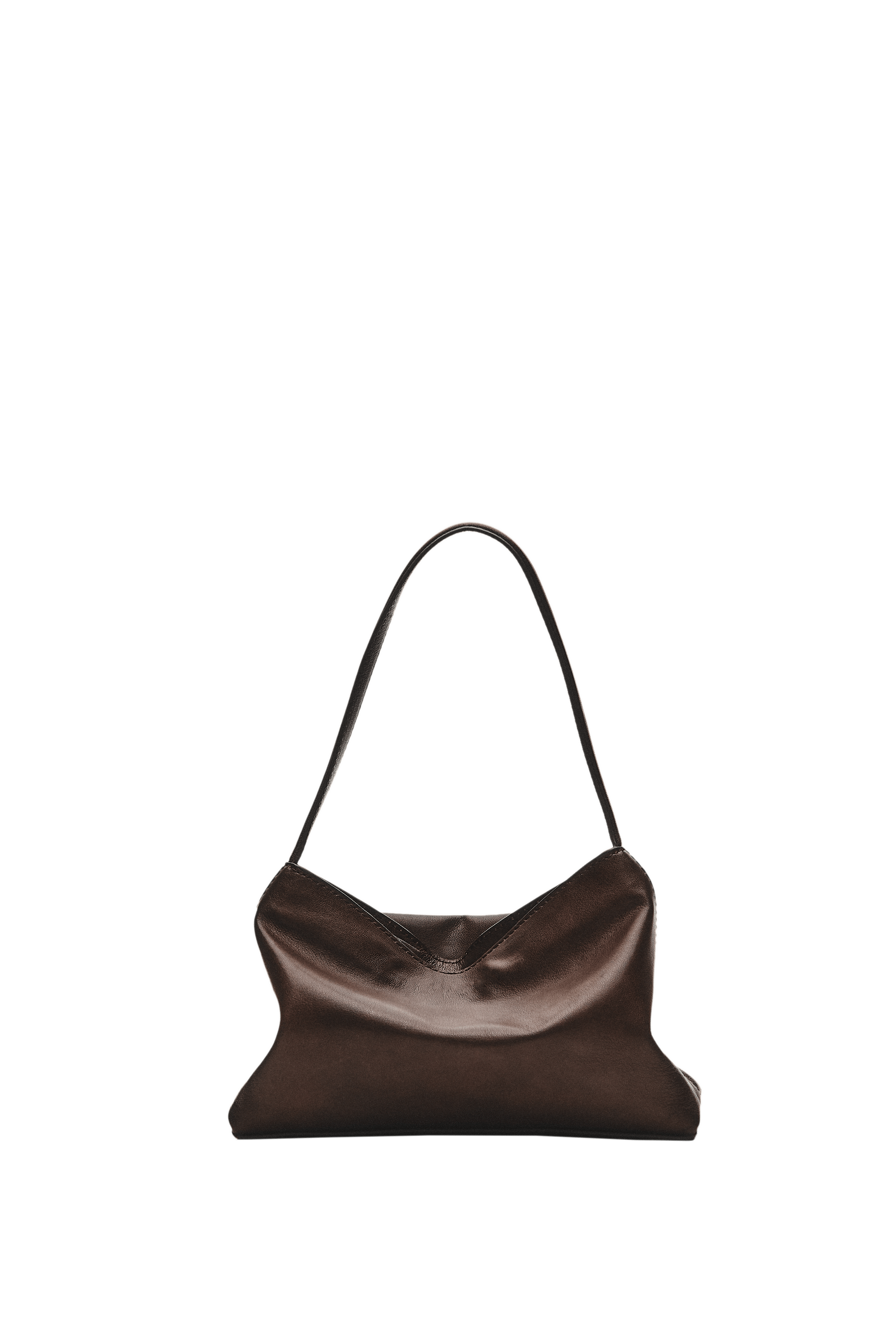 Massimo Dutti Napa deri küçük omuz çantası görsel 5