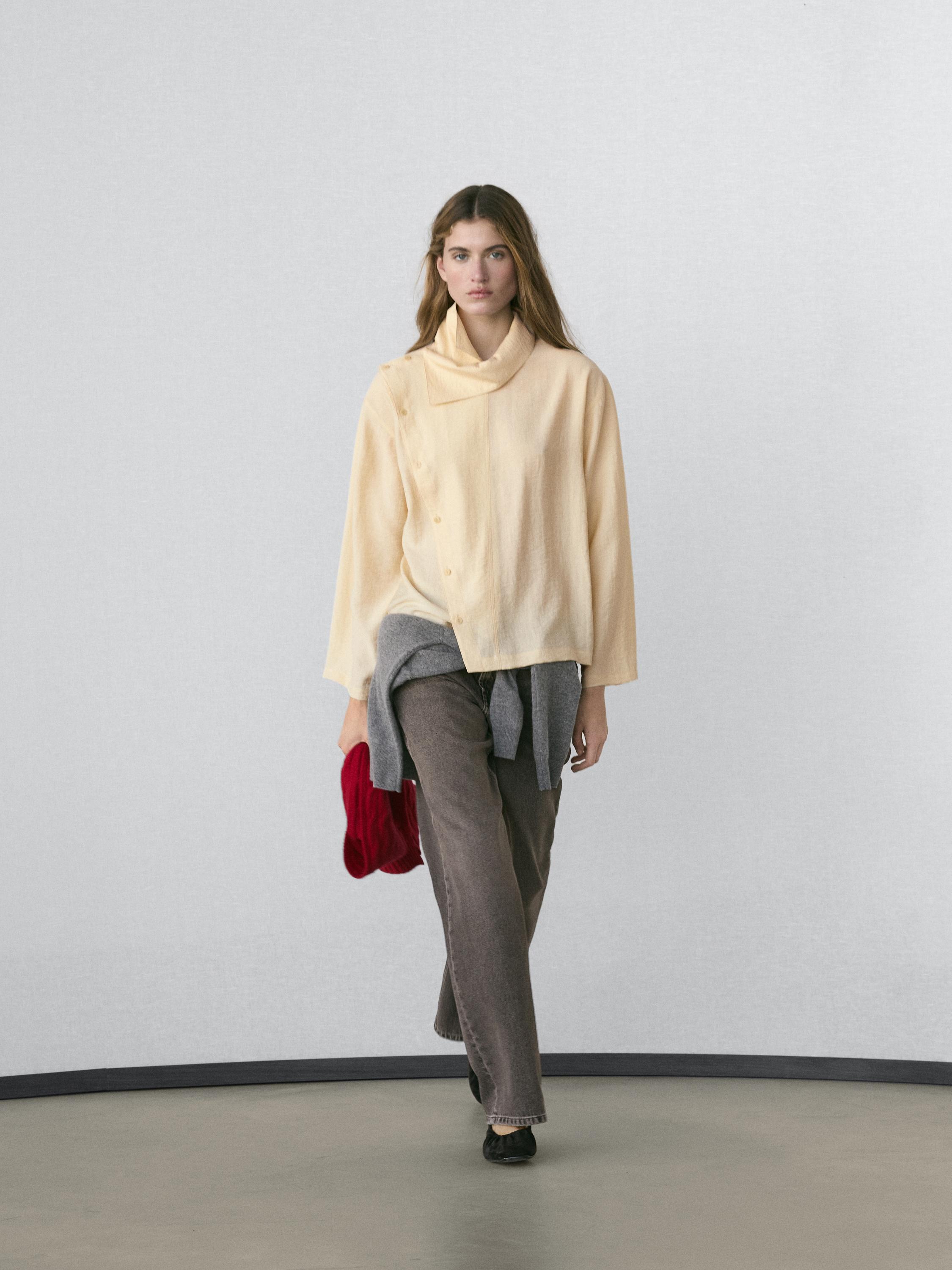 Straight-leg low-rise jeans — NATURAL GREY
