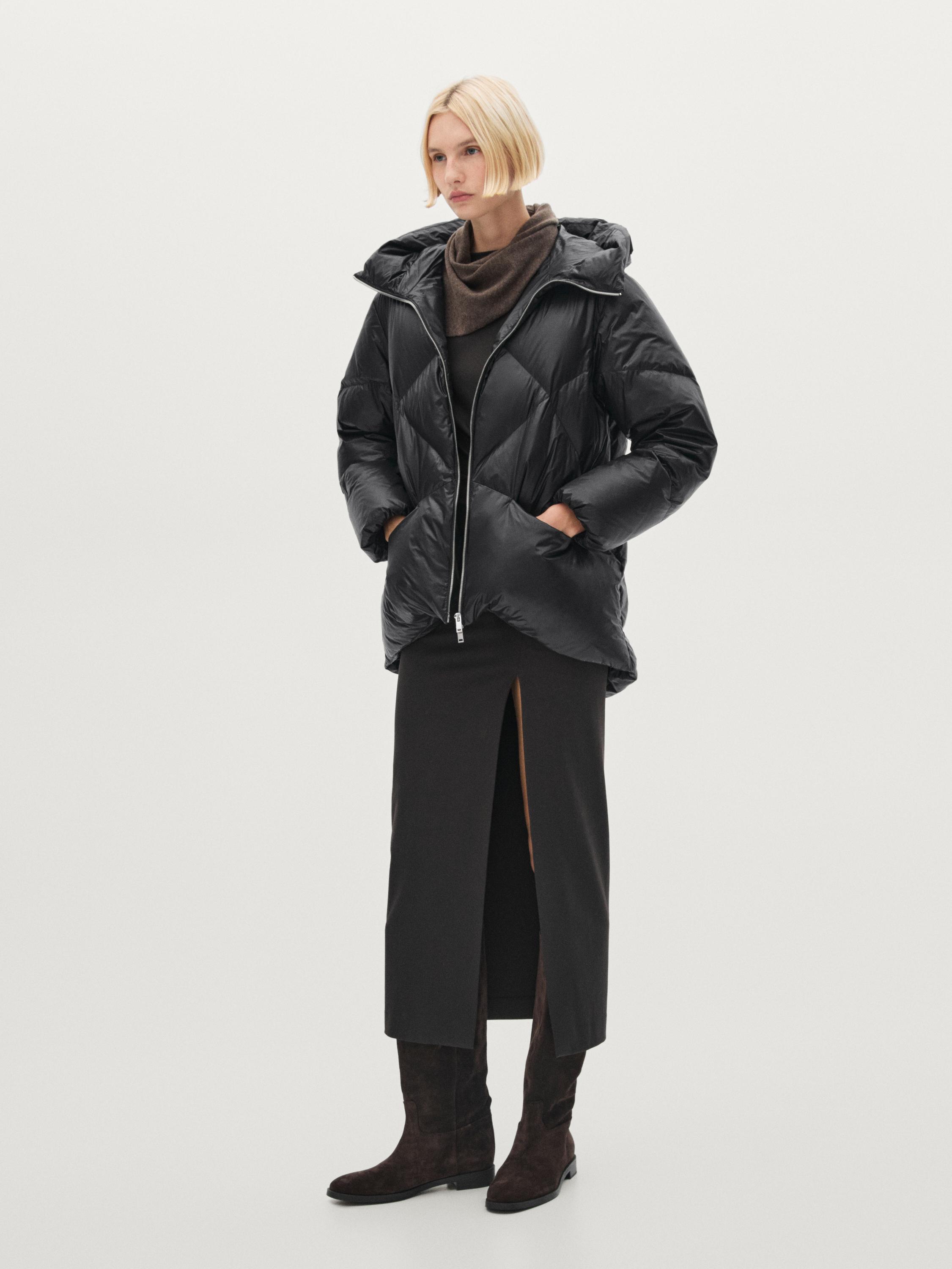 Massimo Dutti Puffer Jacket Chaqueta Acolchada Plumas Chaqueta