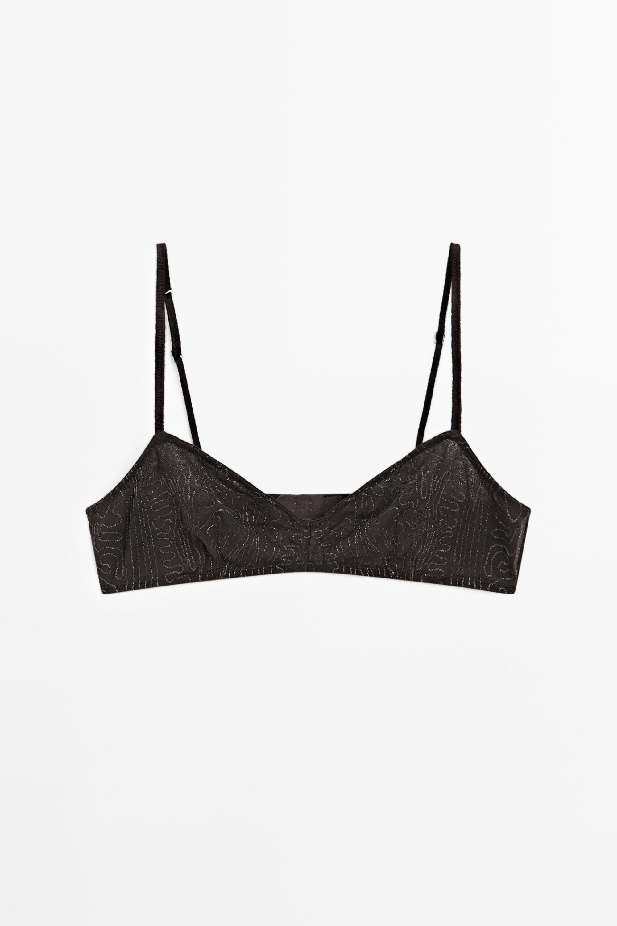 Top with embroidered detail — CHARCOAL