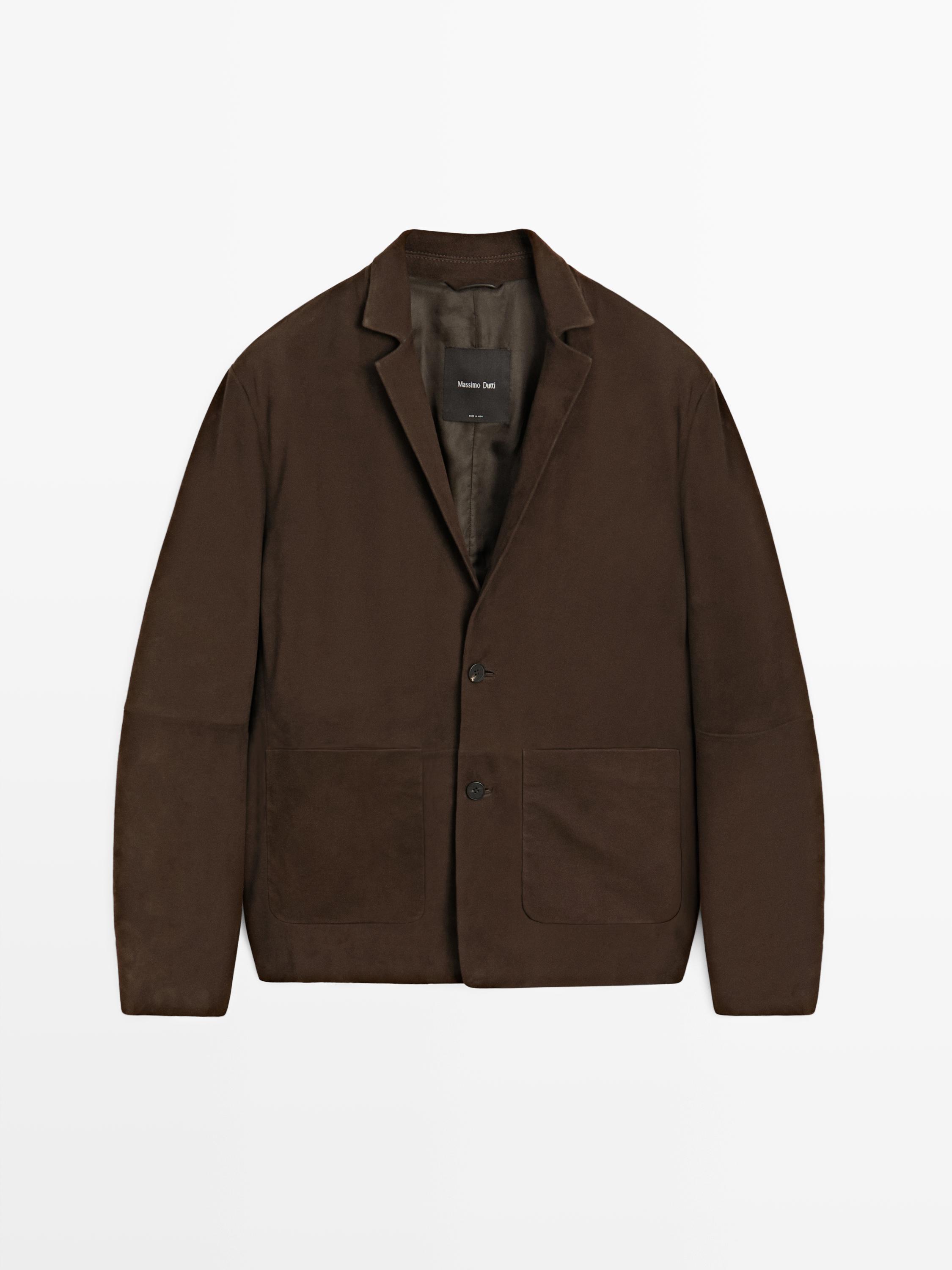 Nubuck leather blazer