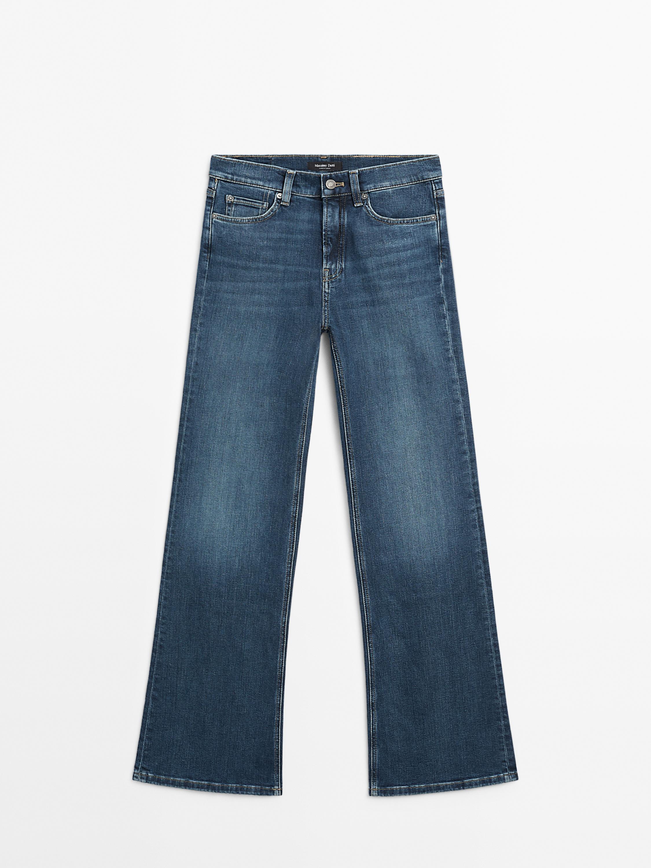 Flare Jeans Pantalones Cuadros Massimo Dutti Pantalón Estampado