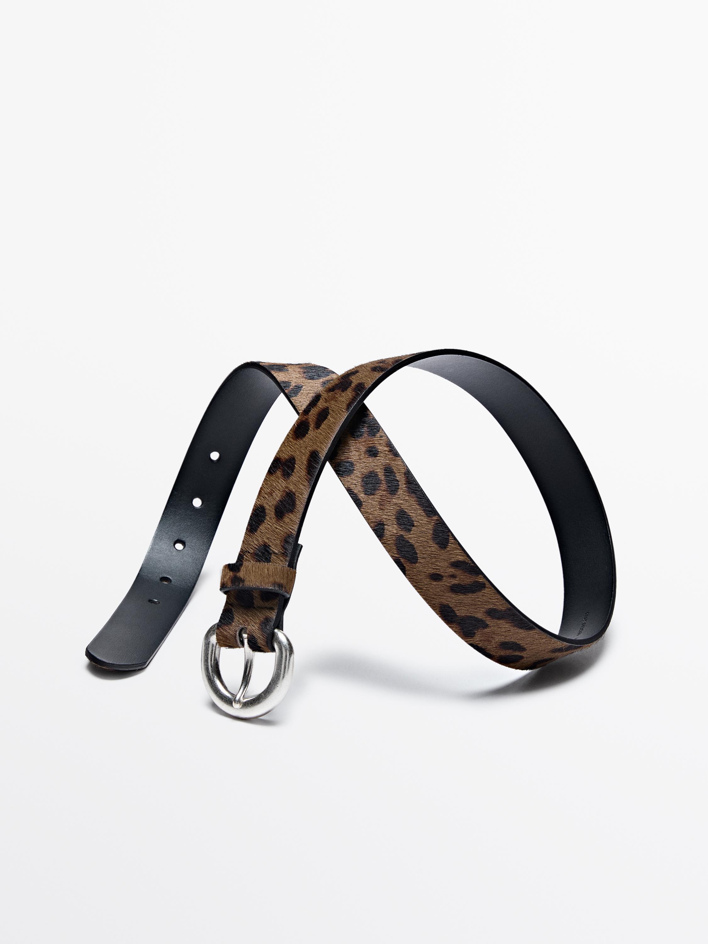 Curea leopard din piele