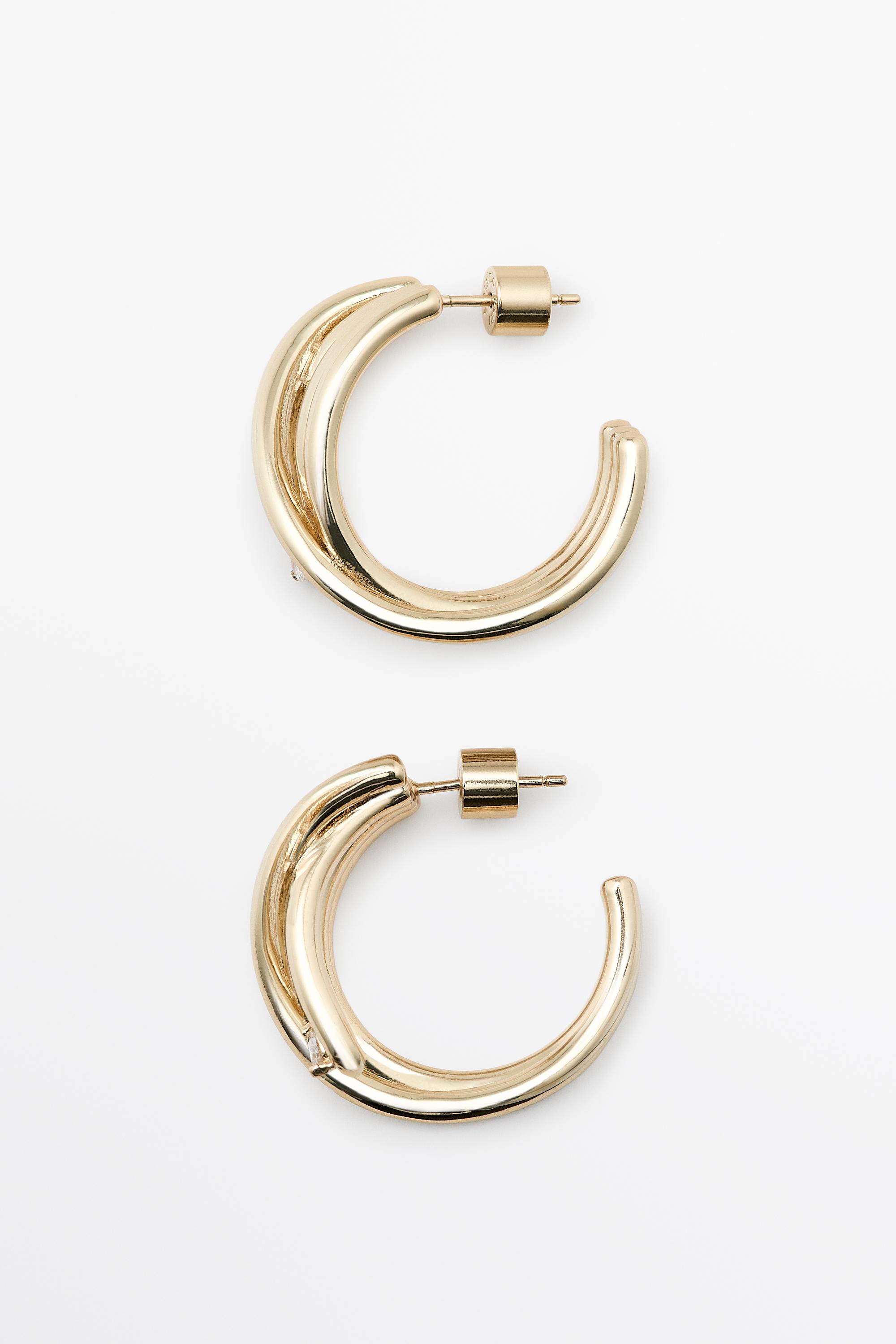 Shimmery hoop earrings — GOLDEN