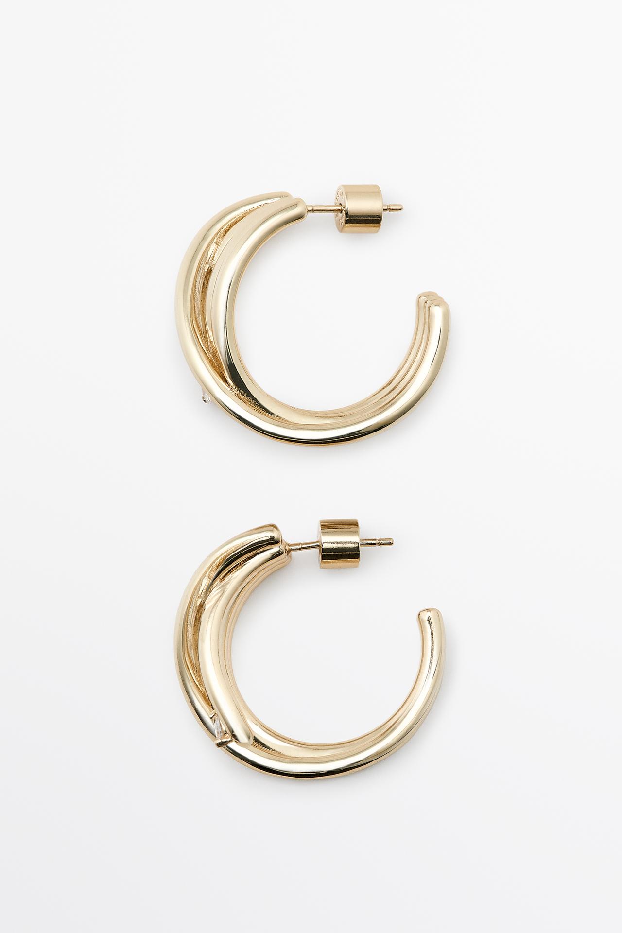 Shimmery hoop earrings — GOLDEN