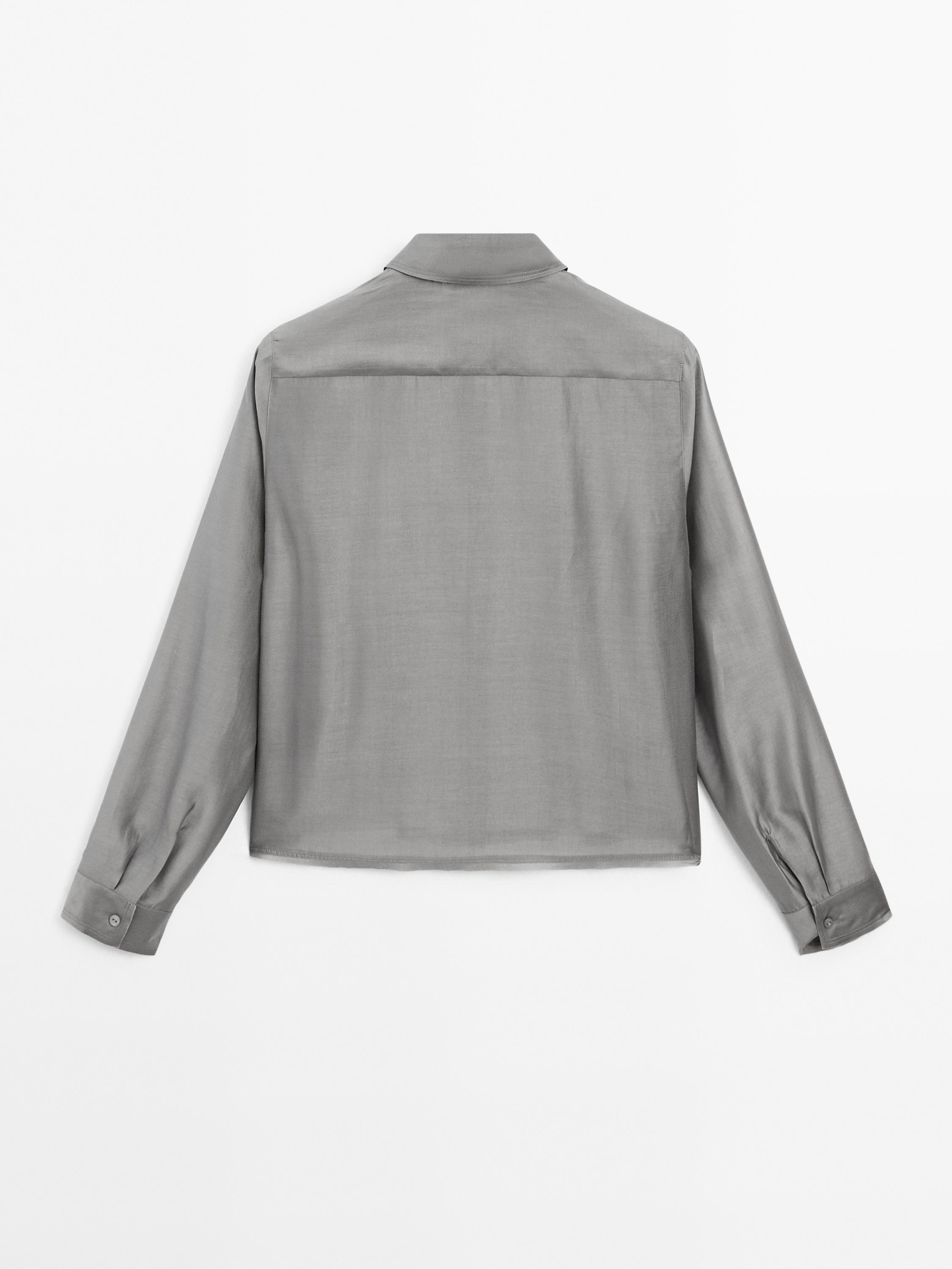 Flowing semi-sheer shirt