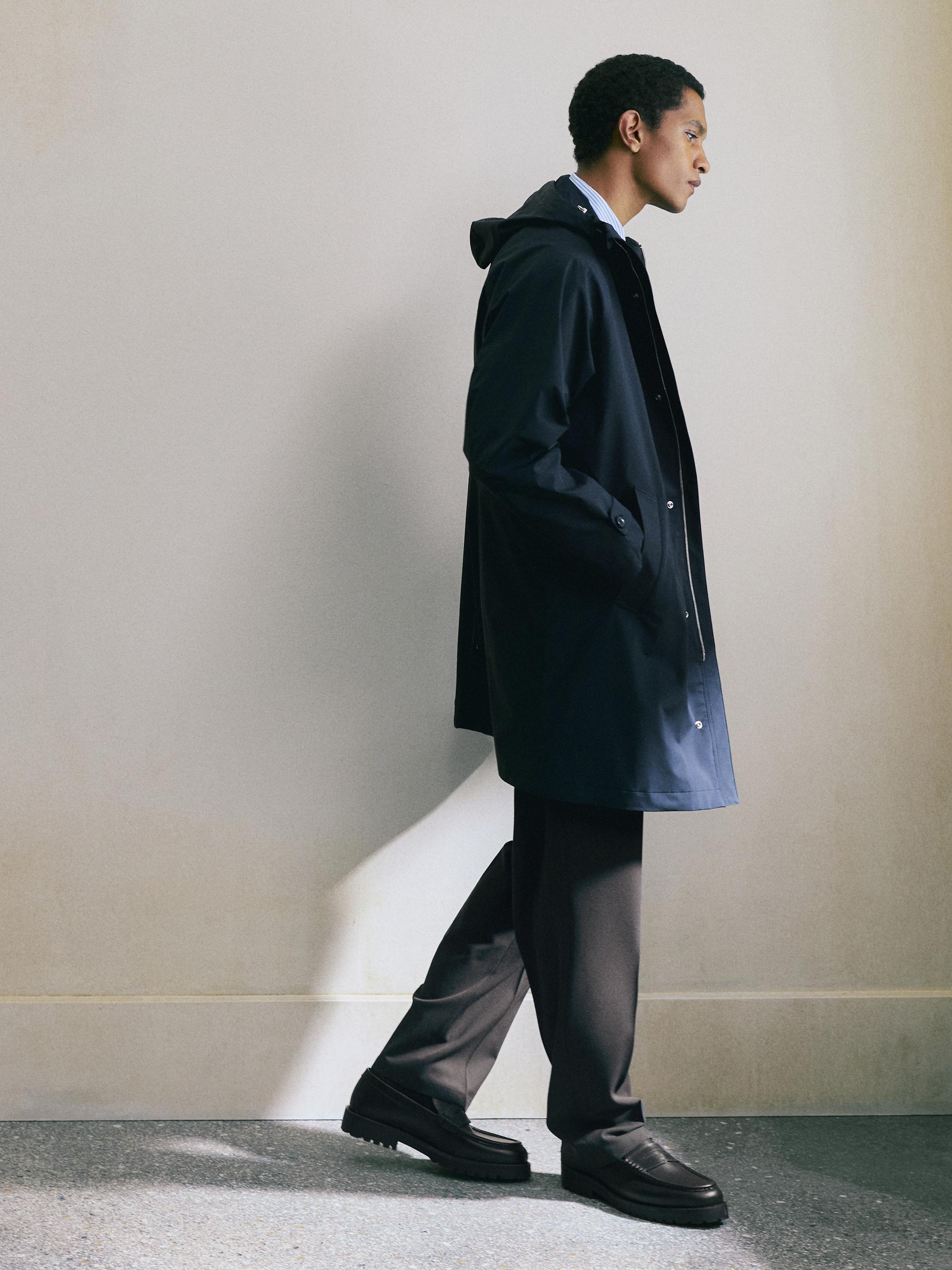 Moc toe loafers with track sole — BROWN