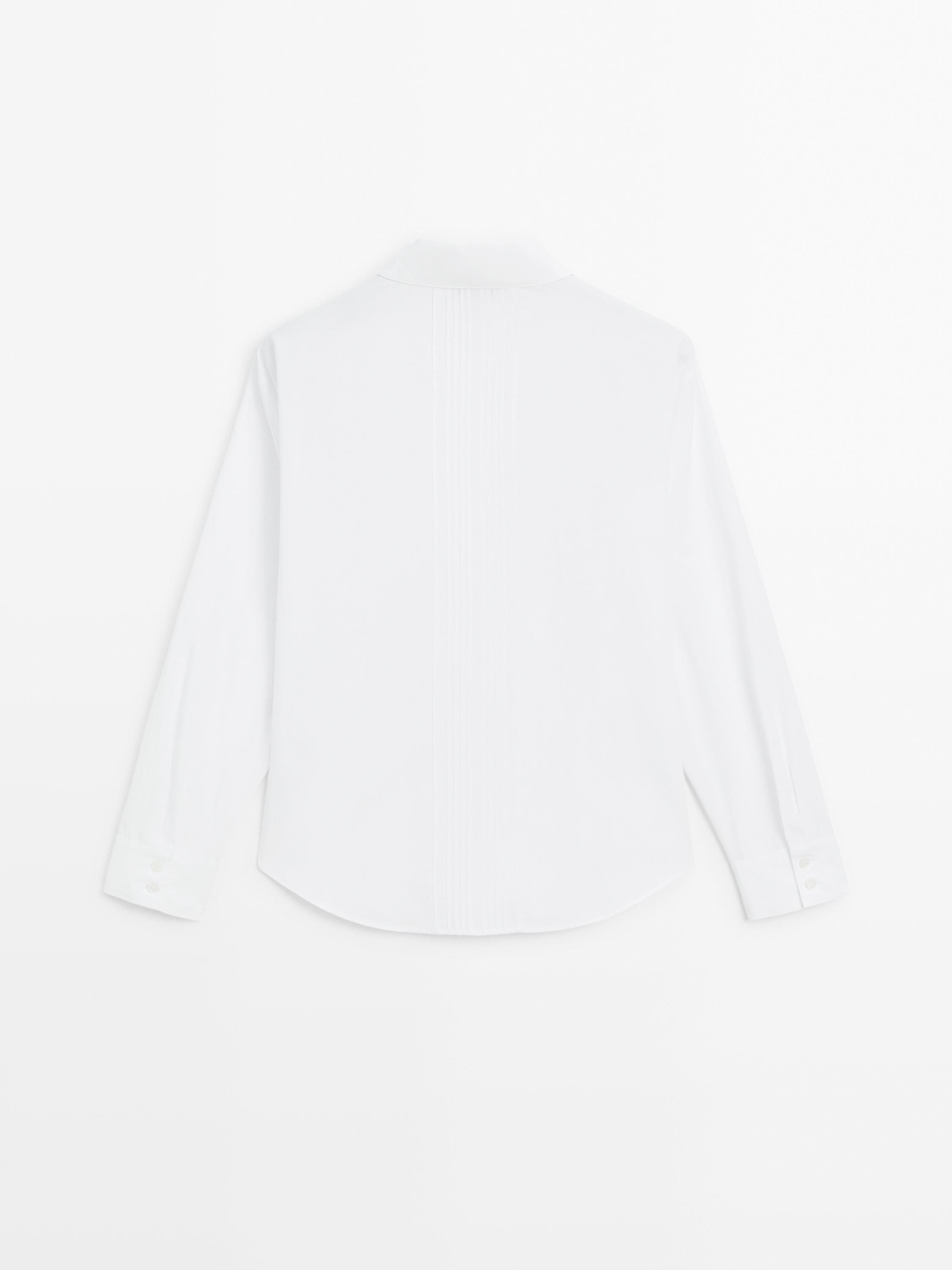 100% cotton fine pintuck shirt